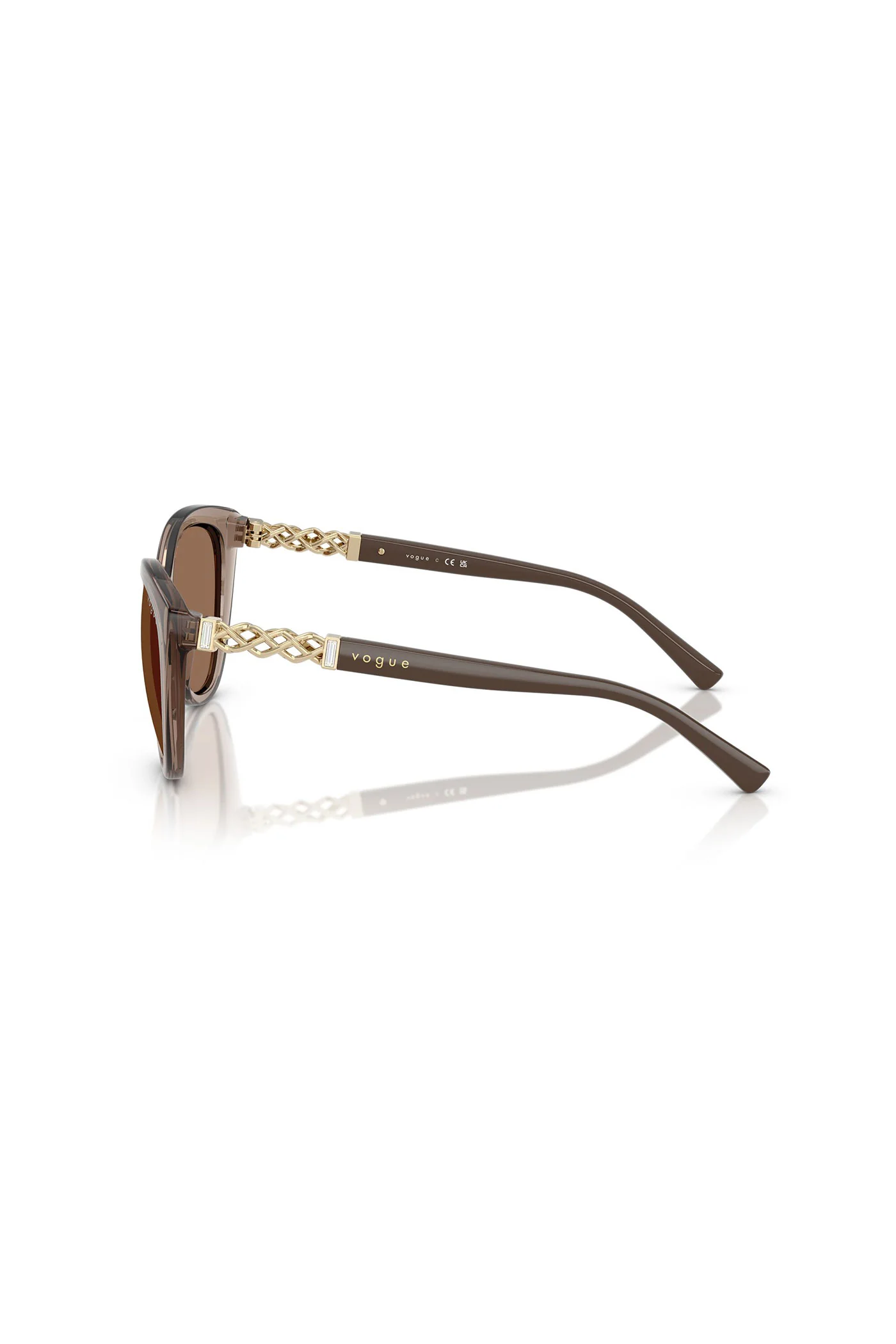 Cat Eye Sunglasses - Brown - Image 2