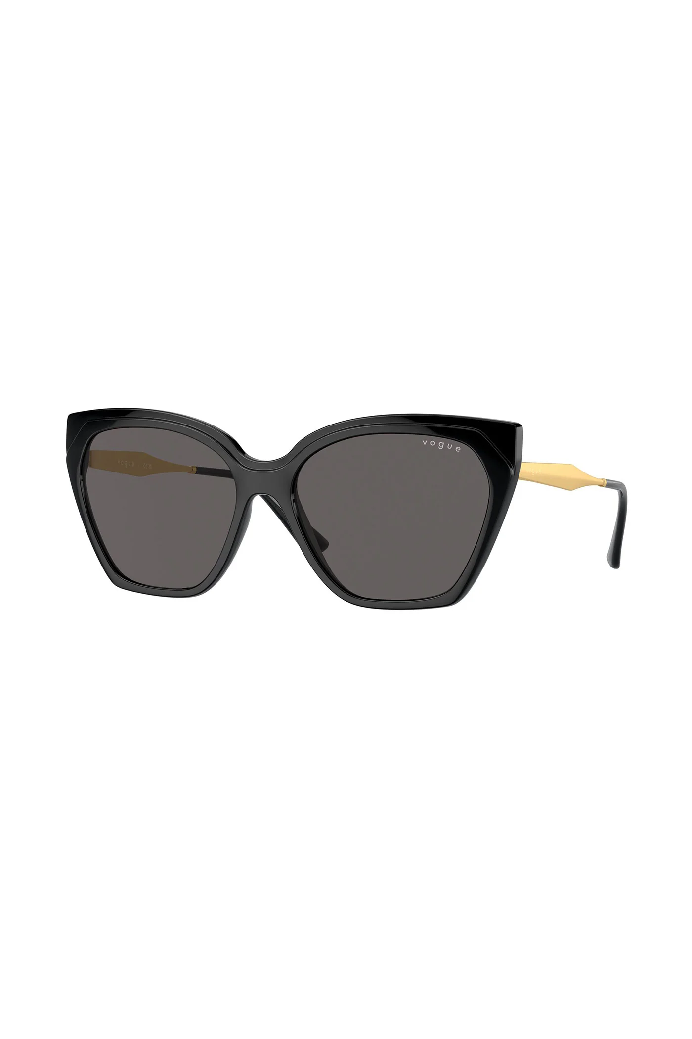 Solid Cat Eye Sunglasses - Black - Image 3