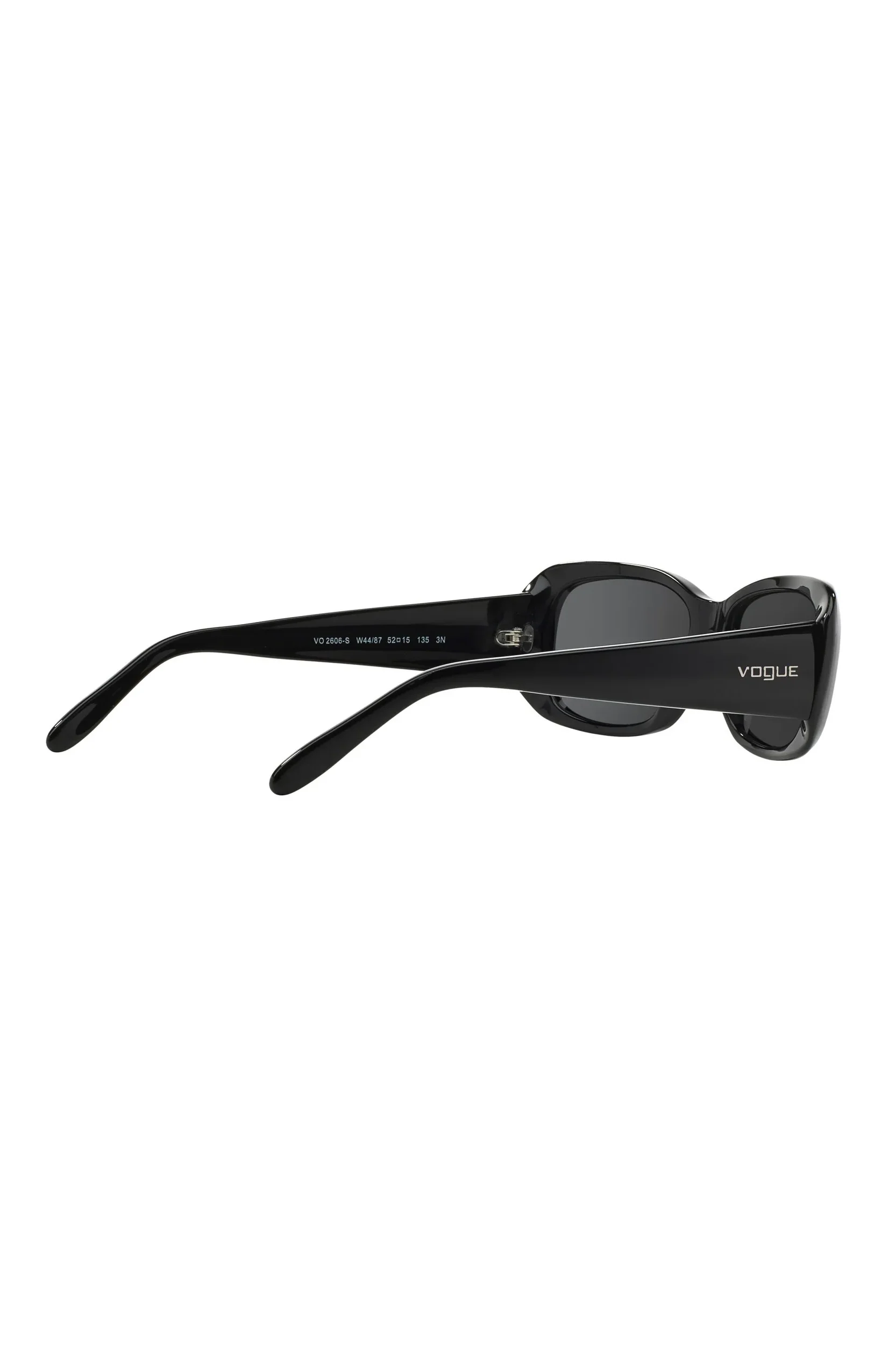 Rimmed Rectangle Sunglasses - Black - Image 2