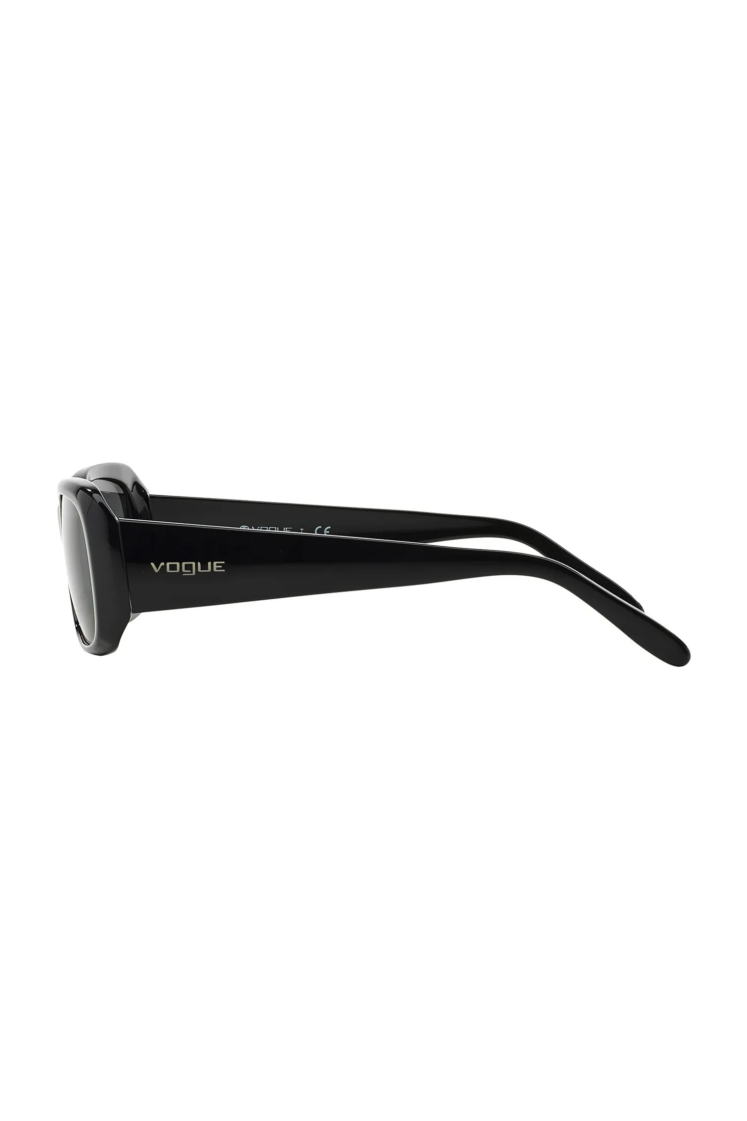 Rimmed Rectangle Sunglasses - Black - Image 4