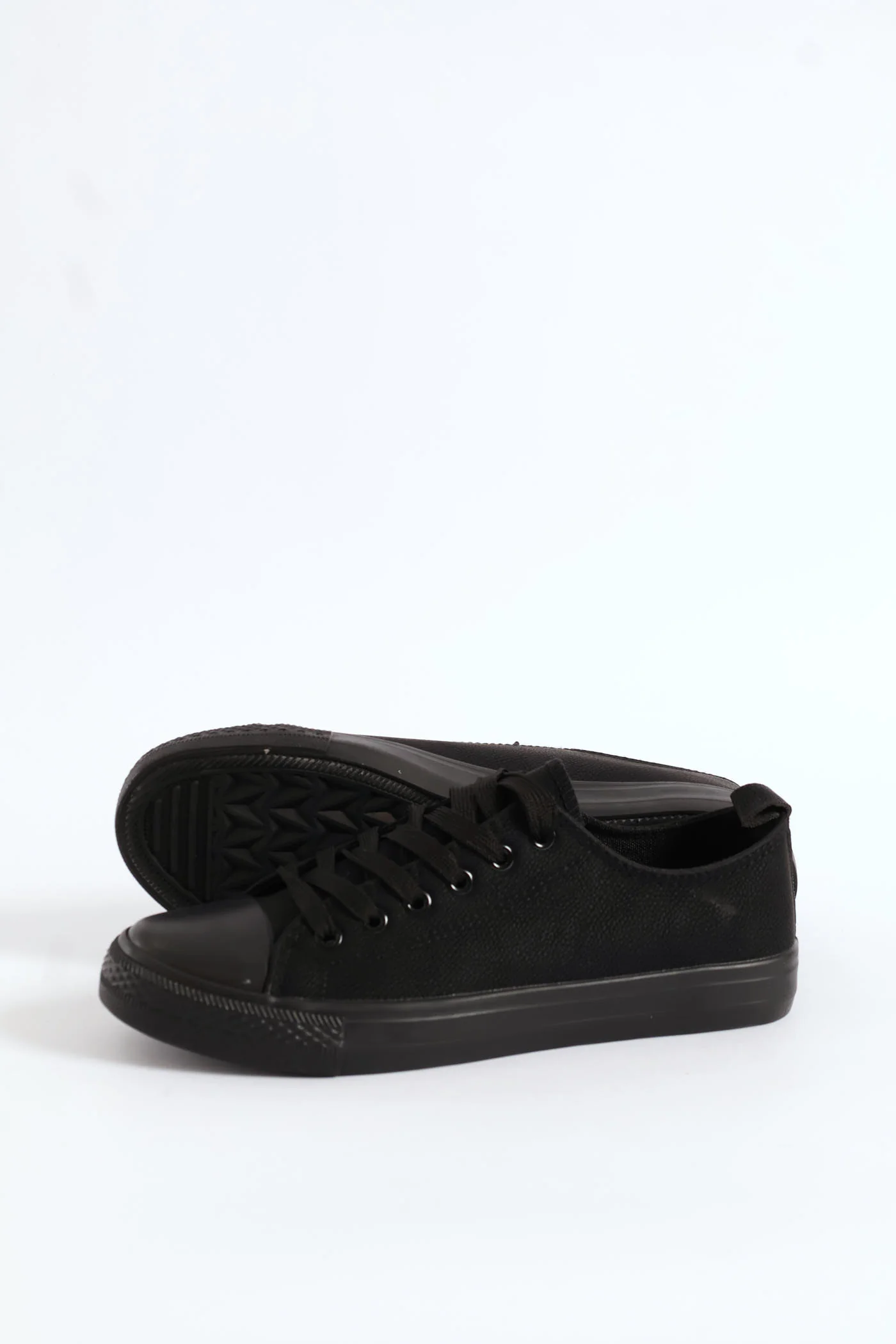 Vulcanised Lace Up Sneaker - Black - Image 6