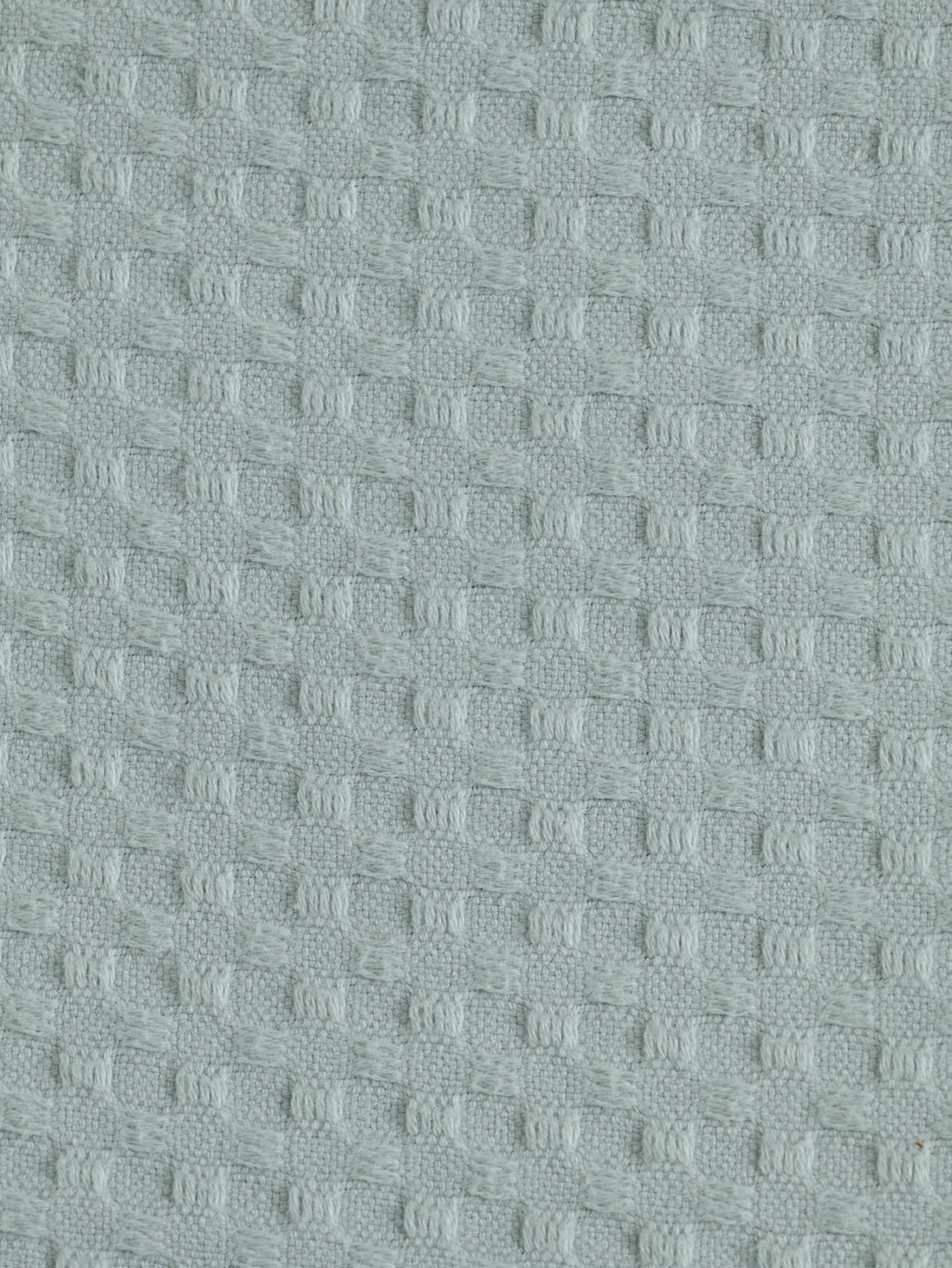 Waffle Cotton Throw 110X170cm - Duck Egg - Image 2