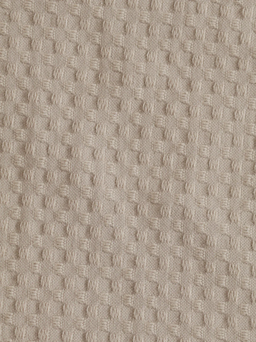 Waffle Cotton Throw - Taupe - Image 2