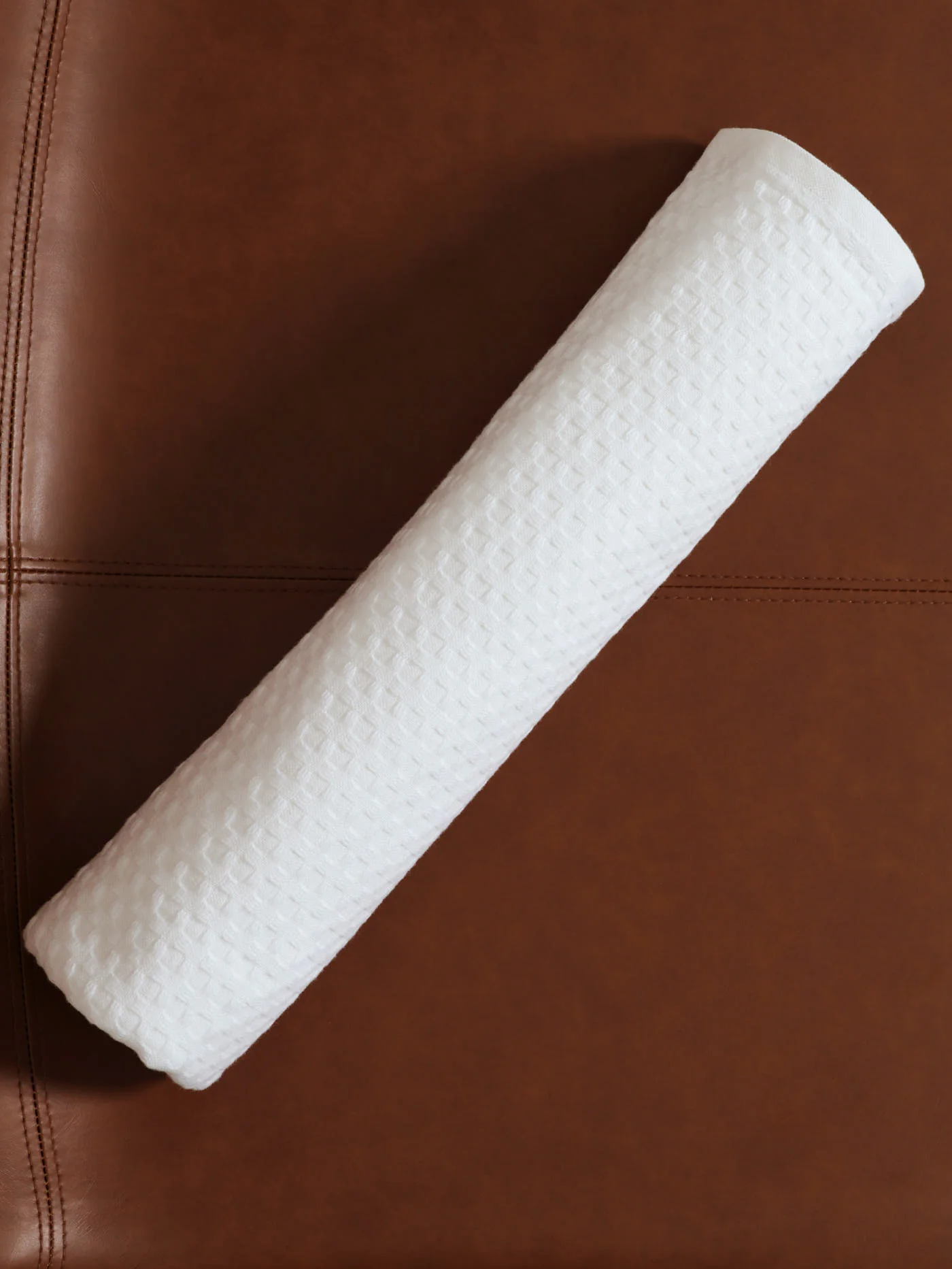 Waffle Cotton Throw 110X170cm - White - Image 2