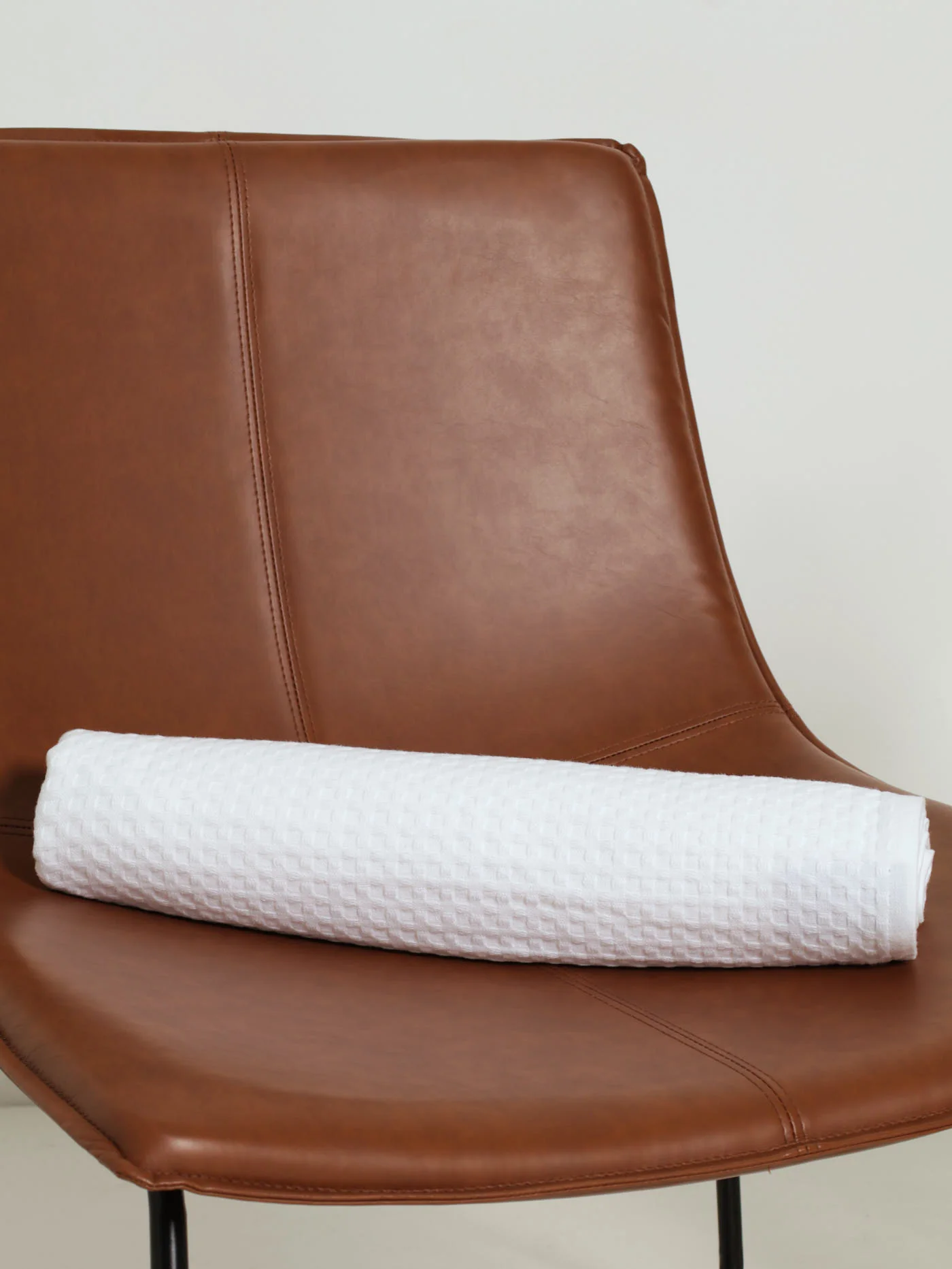 Waffle Cotton Throw 110X170cm - White - Image 4