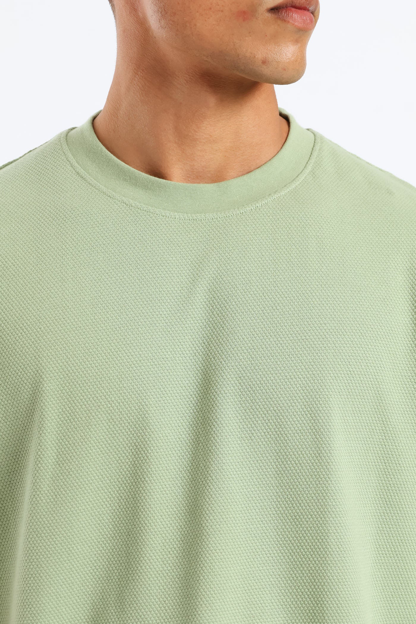 Waffle Crew Surf Int Tee - Sage - Image 2