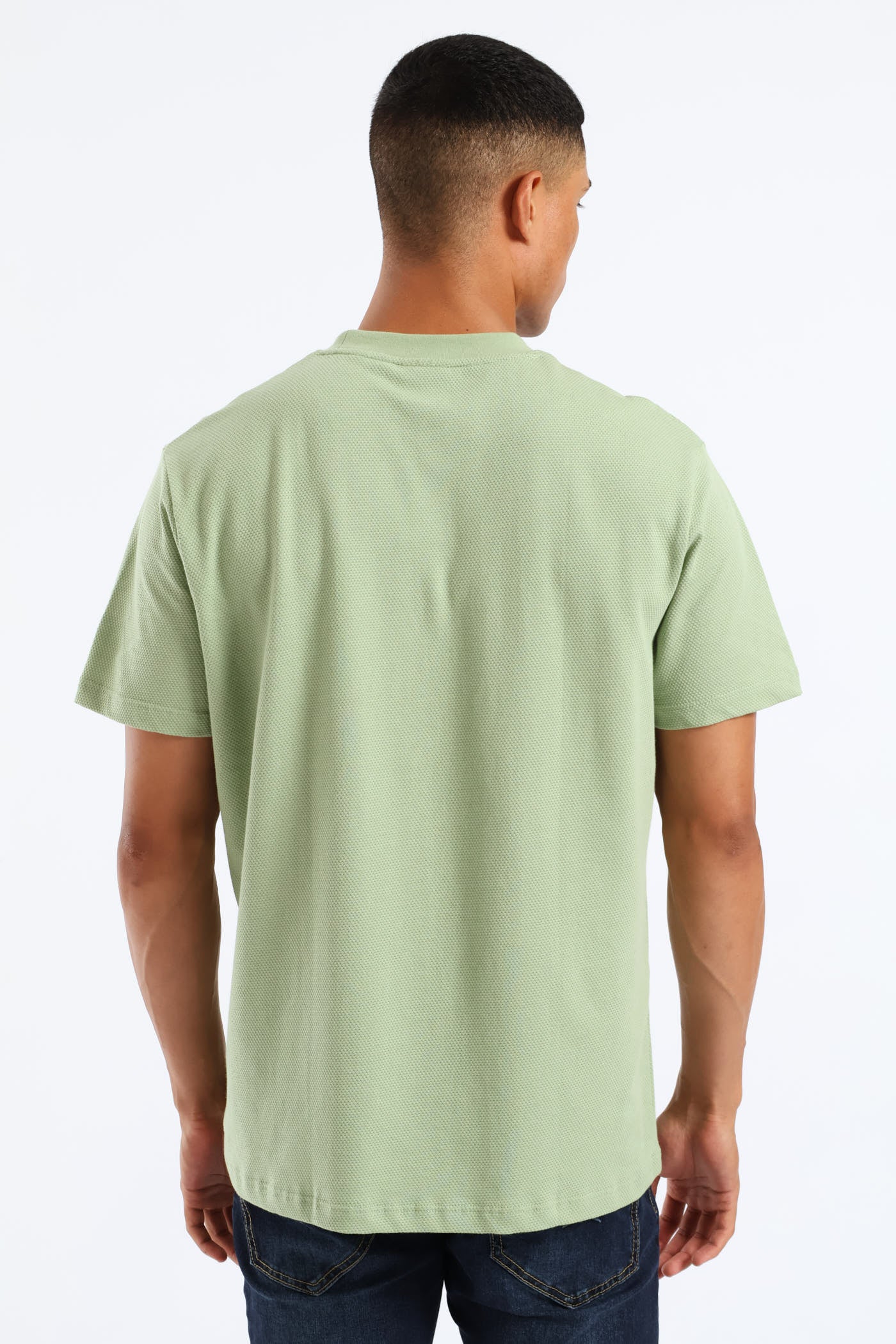 Waffle Crew Surf Int Tee - Sage - Image 4