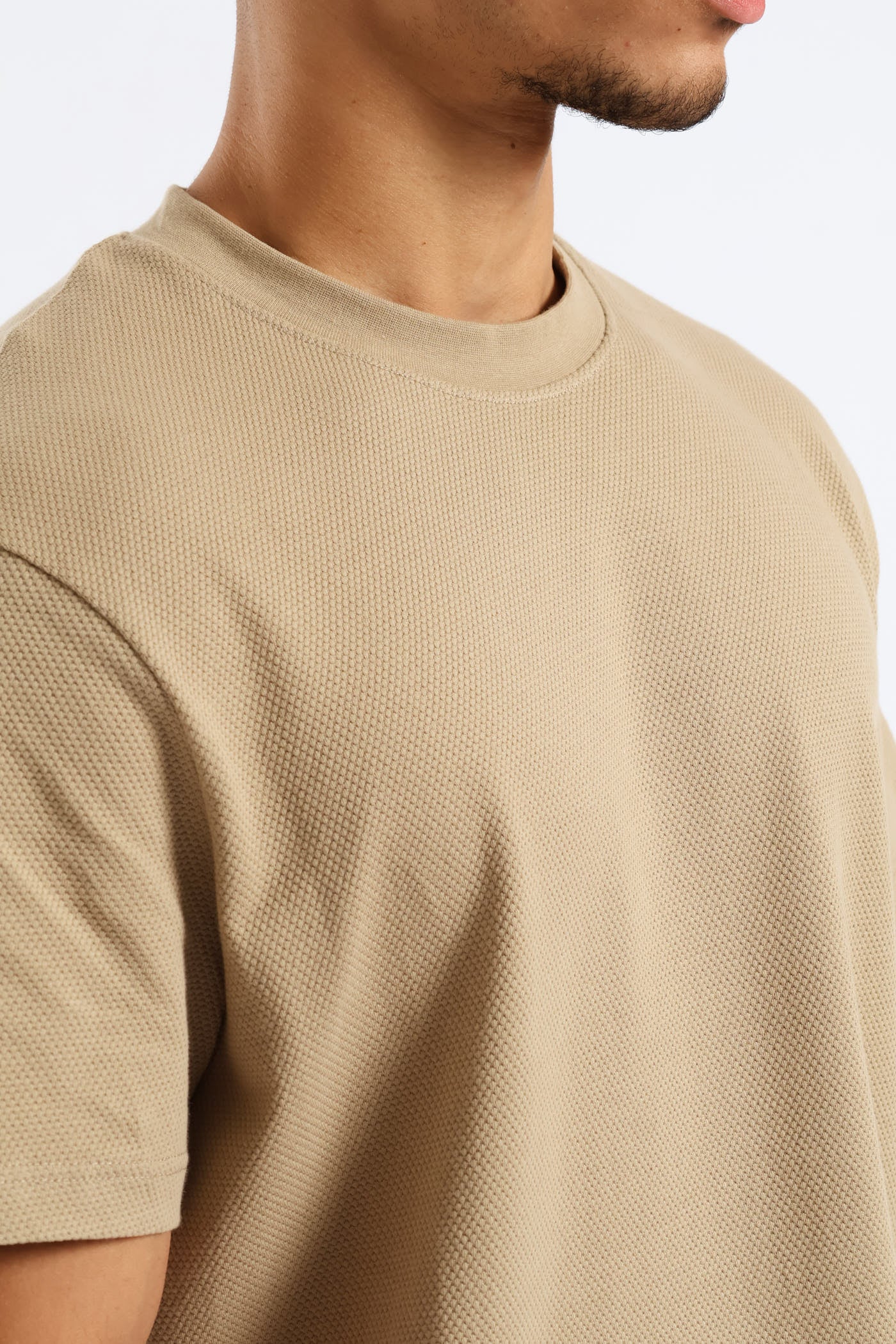 Waffle Crew Surf Int Tee - Taupe - Image 2