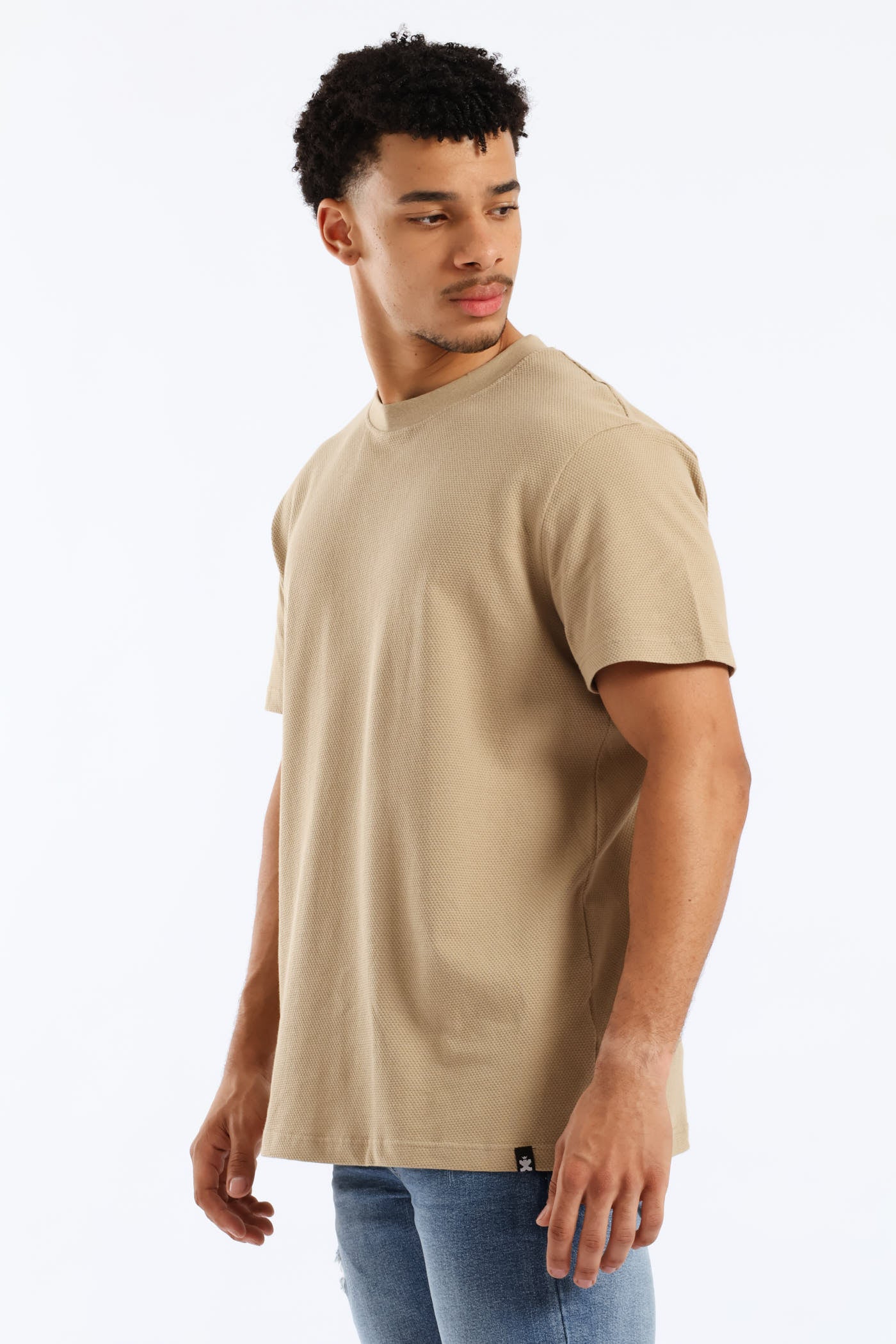 Waffle Crew Surf Int Tee - Taupe - Image 3