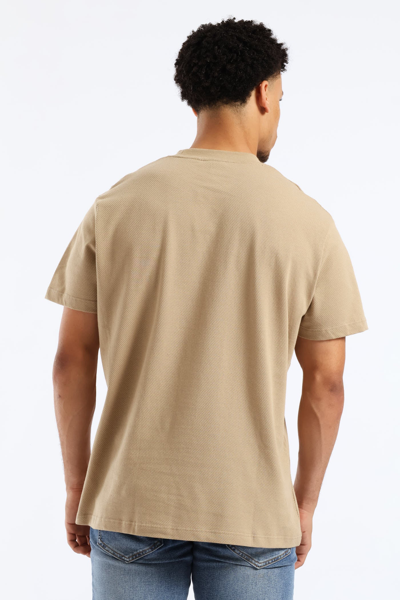Waffle Crew Surf Int Tee - Taupe - Image 4