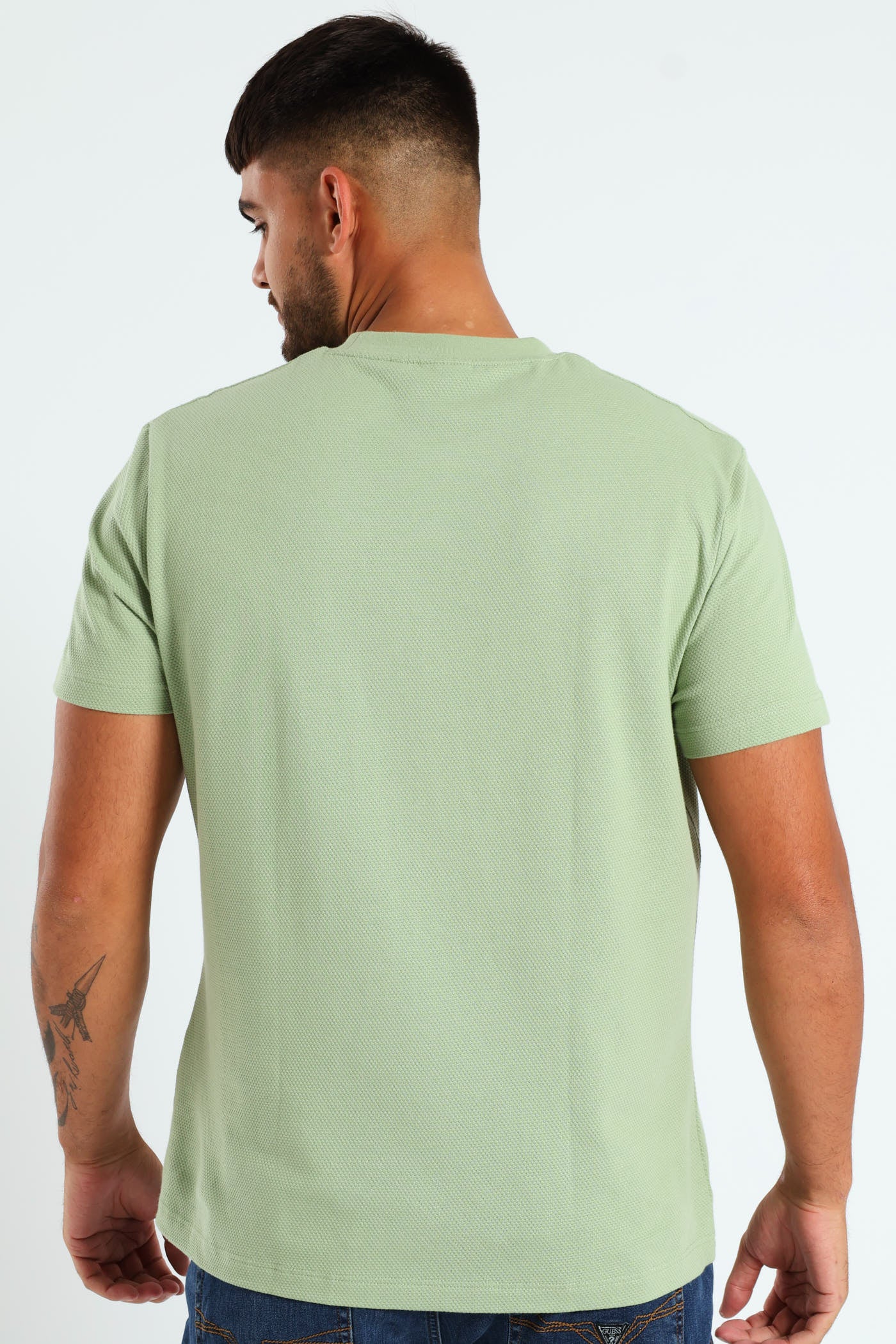 Waffle Crew Tee - Sage - Image 3
