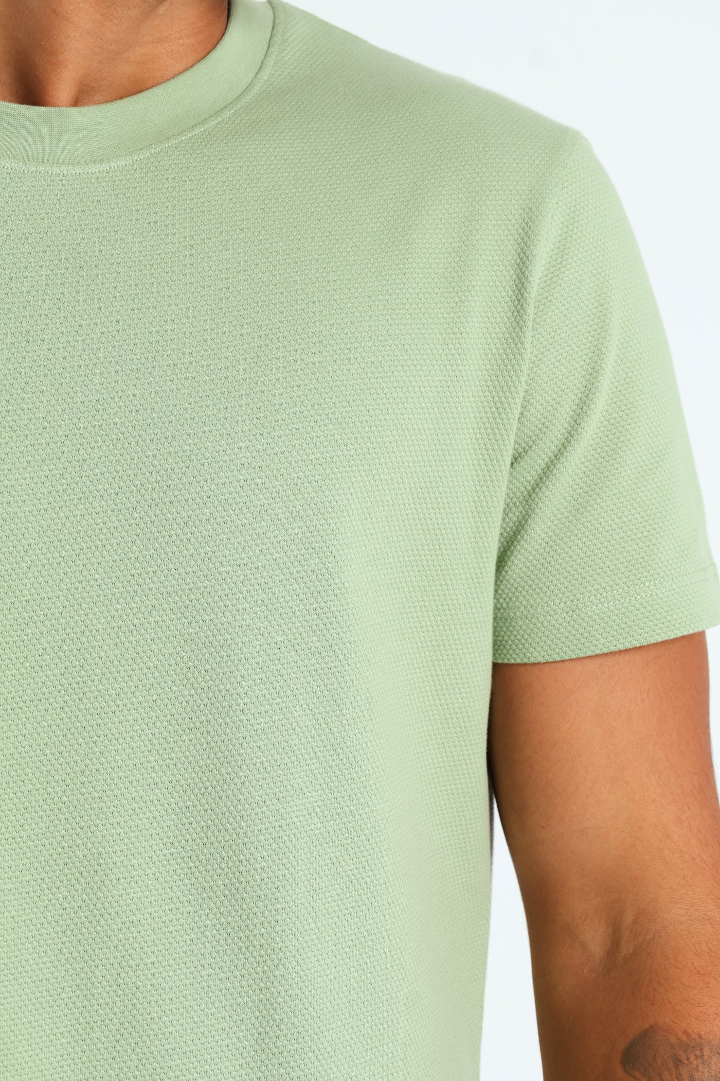 Waffle Crew Tee - Sage - Image 4