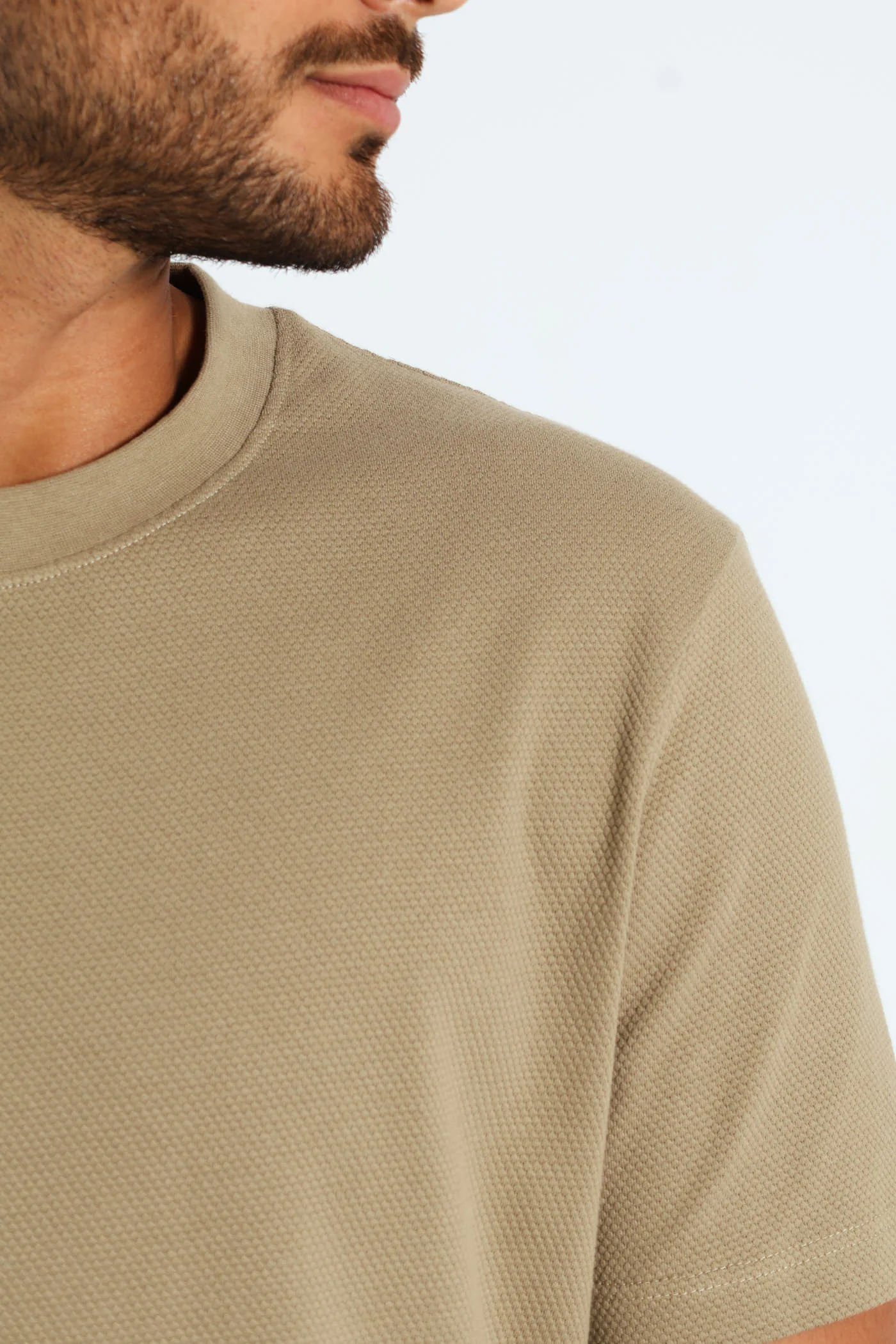 Waffle Crew Tee - Stone - Image 4
