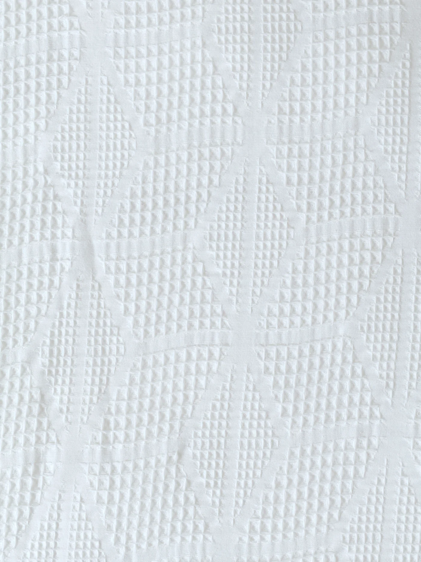 Waffle Diamond Duvet Cover - White - Image 3