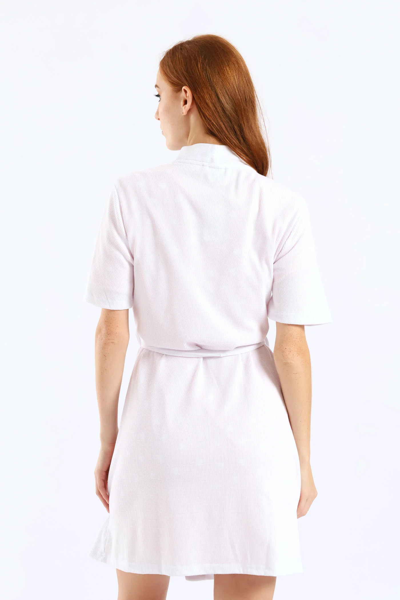 Waffle Knit Gown - White - Image 2