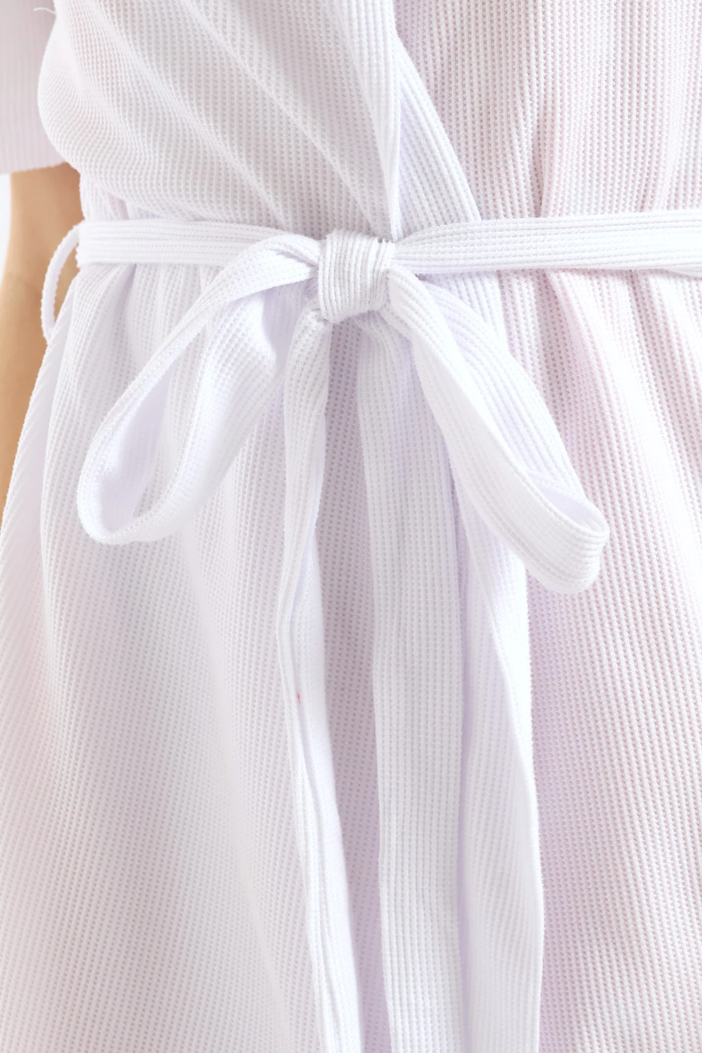 Waffle Knit Gown - White - Image 6