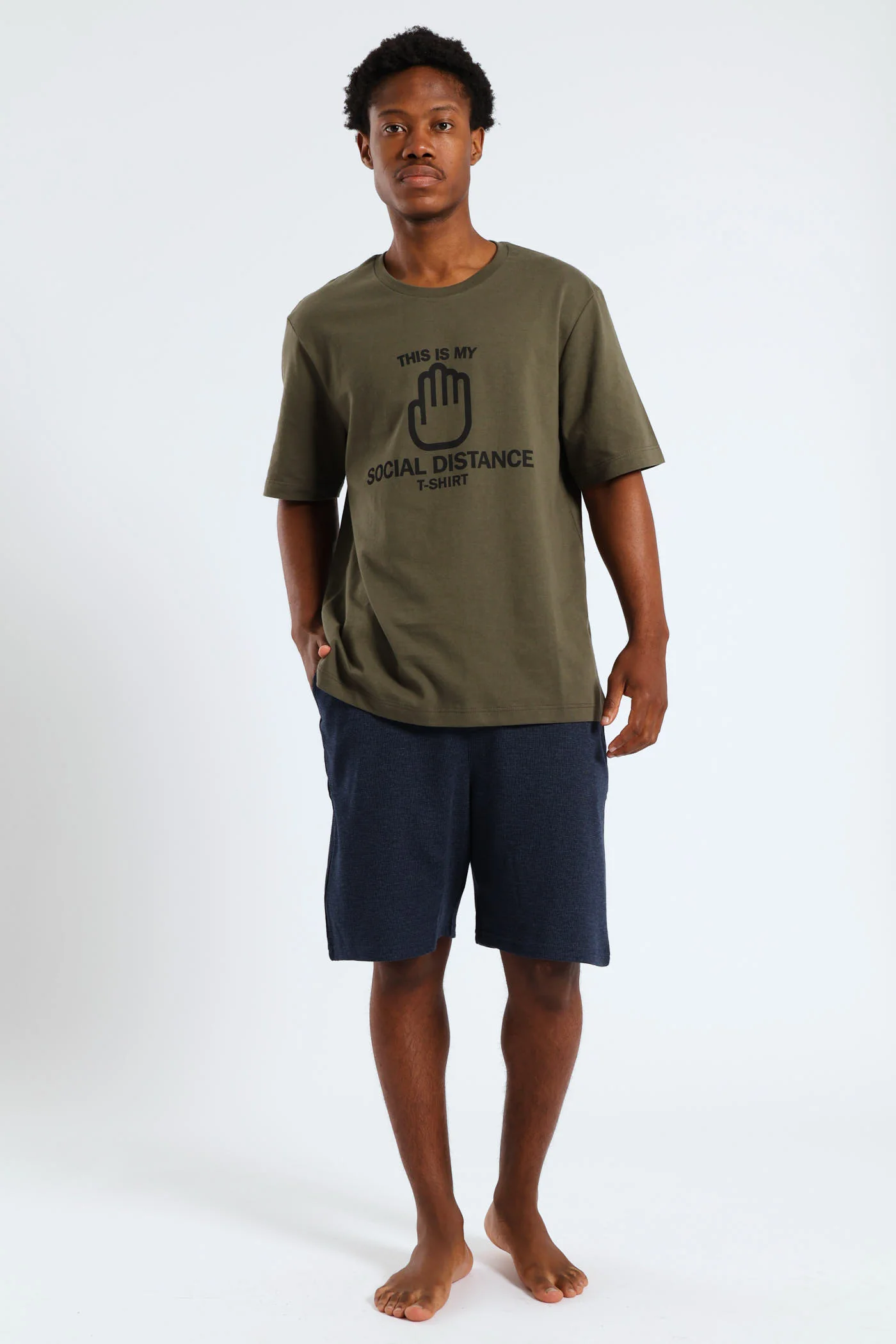 Waffle Shorts - Navy - Image 2