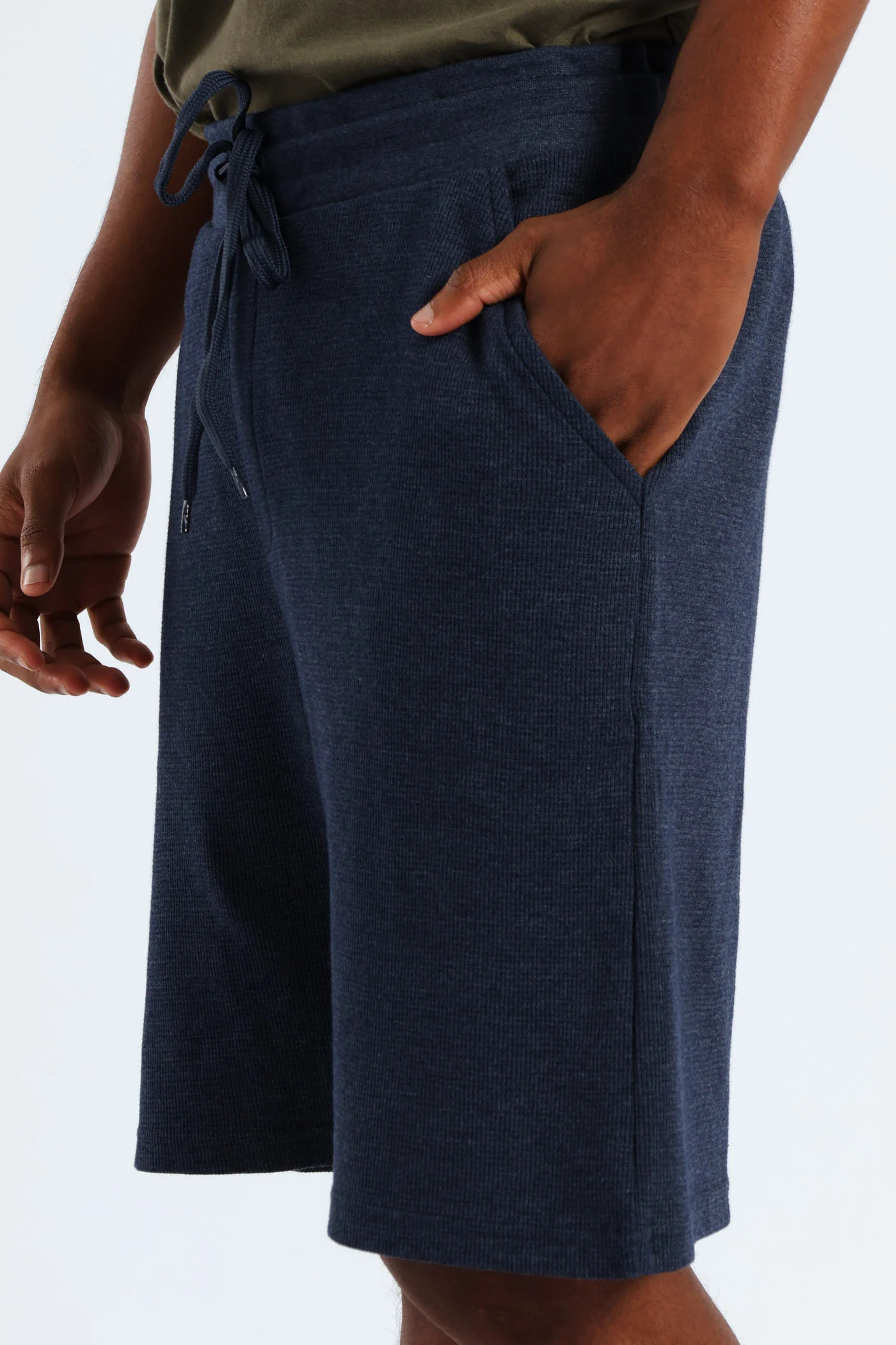 Waffle Shorts - Navy - Image 3