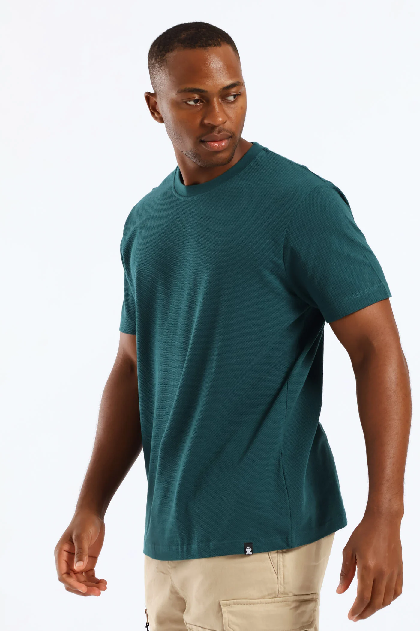 Waffle Tee - Dark Teal - Image 2