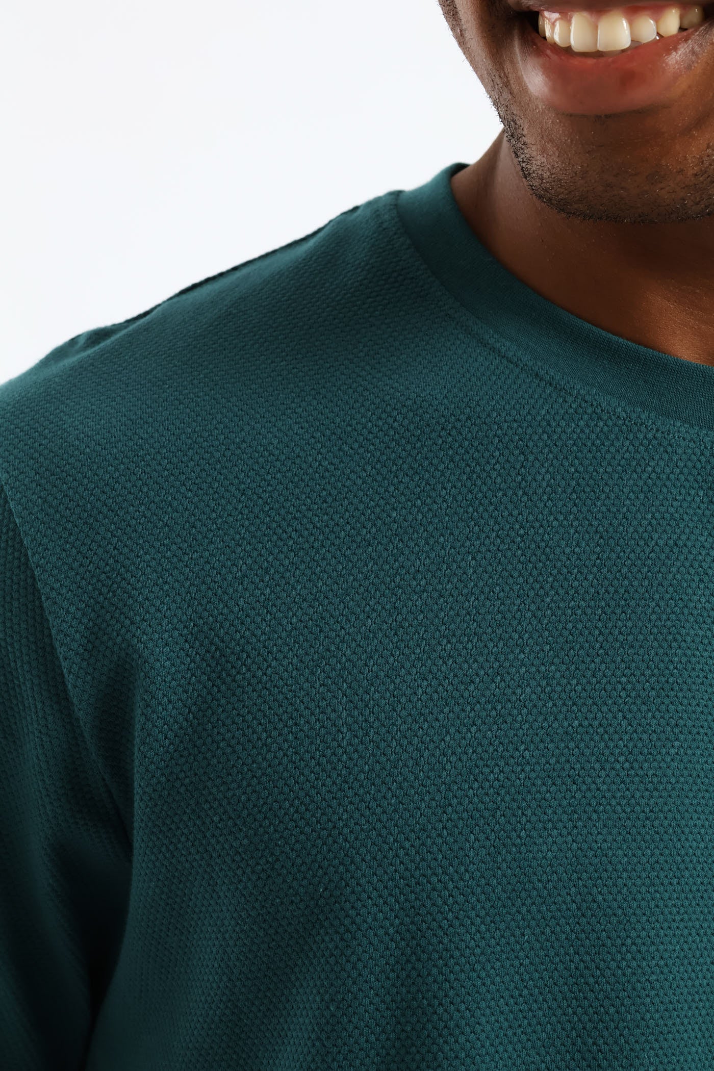 Waffle Tee - Dark Teal - Image 4