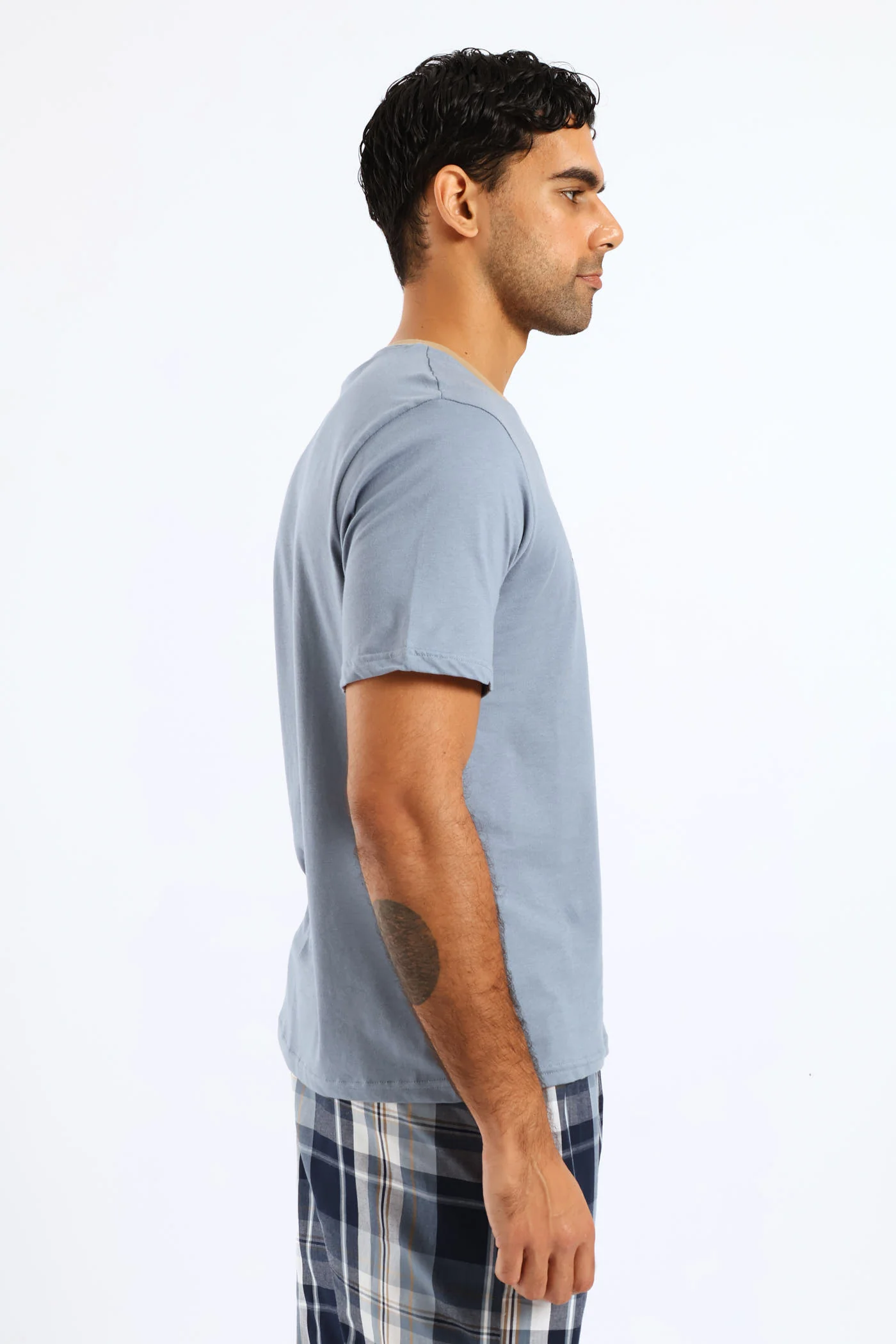 Wake Up & Smell Coffee Pyjama Tee - Blue - Image 3