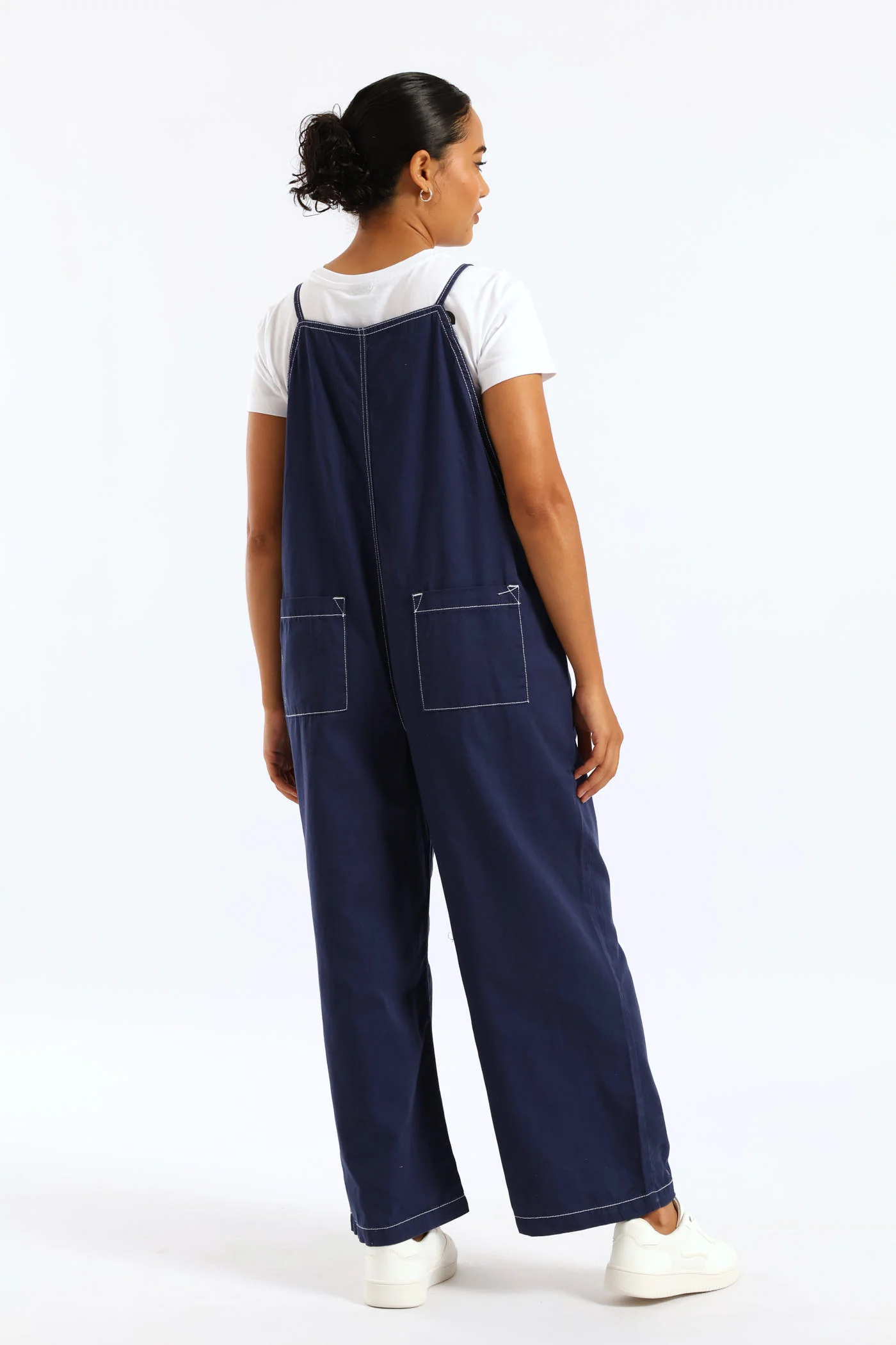 Wash Pocket Jumpsuit - Navy - Image 2