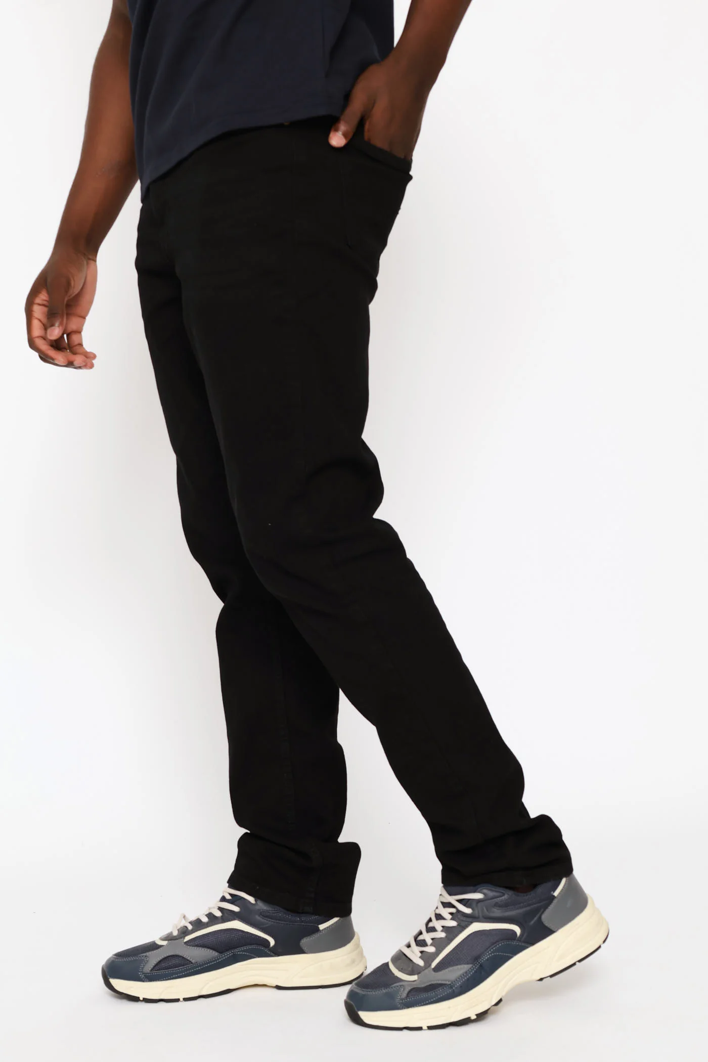 Washed Slim Stretch Denim - Black - Image 2