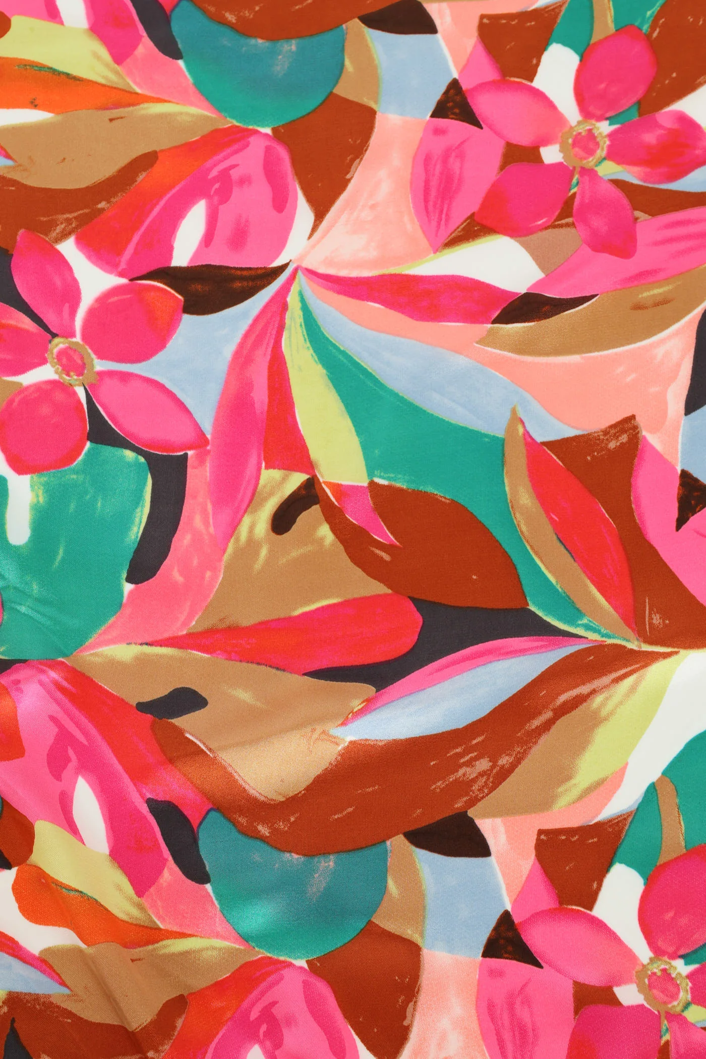 Watercolour Floral Satin Feel Scarf - Image 2