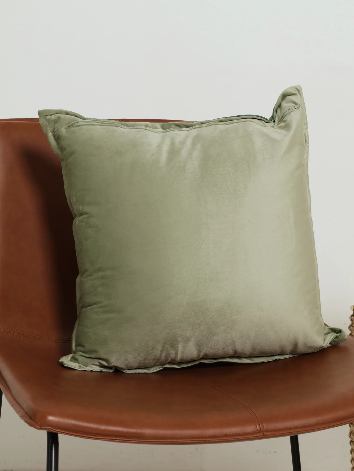 Watercolour Flower Scatter Cushion - Green - Image 2