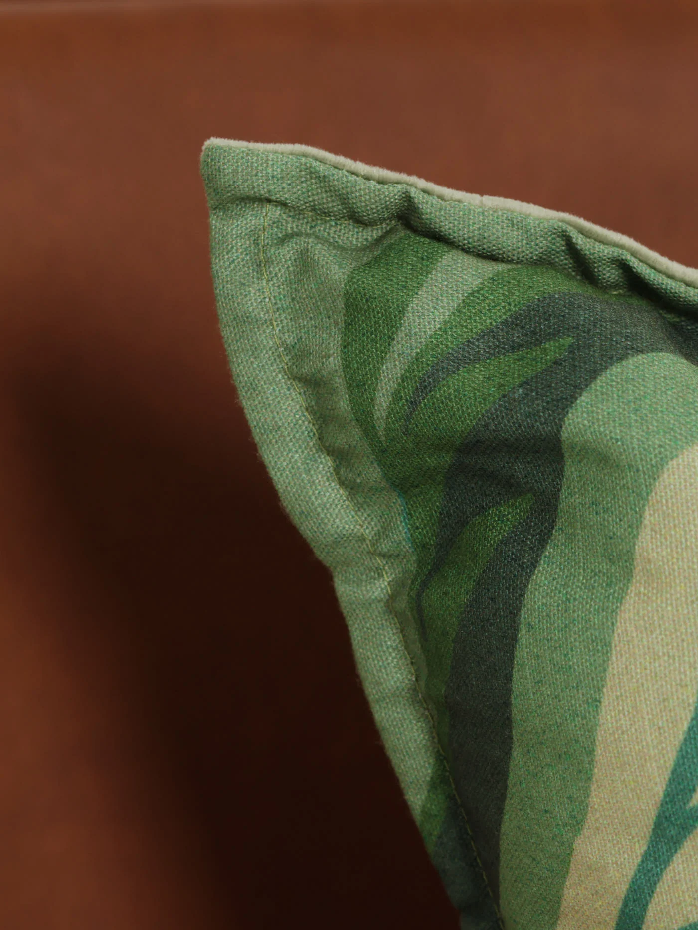 Watercolour Flower Scatter Cushion - Green - Image 3
