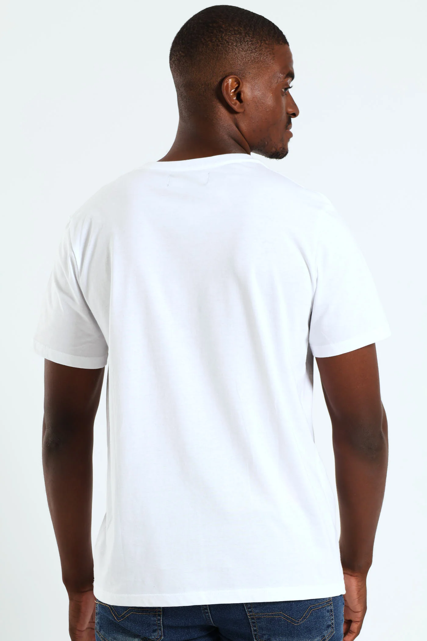 Waves Front Print Tee - White - Image 3