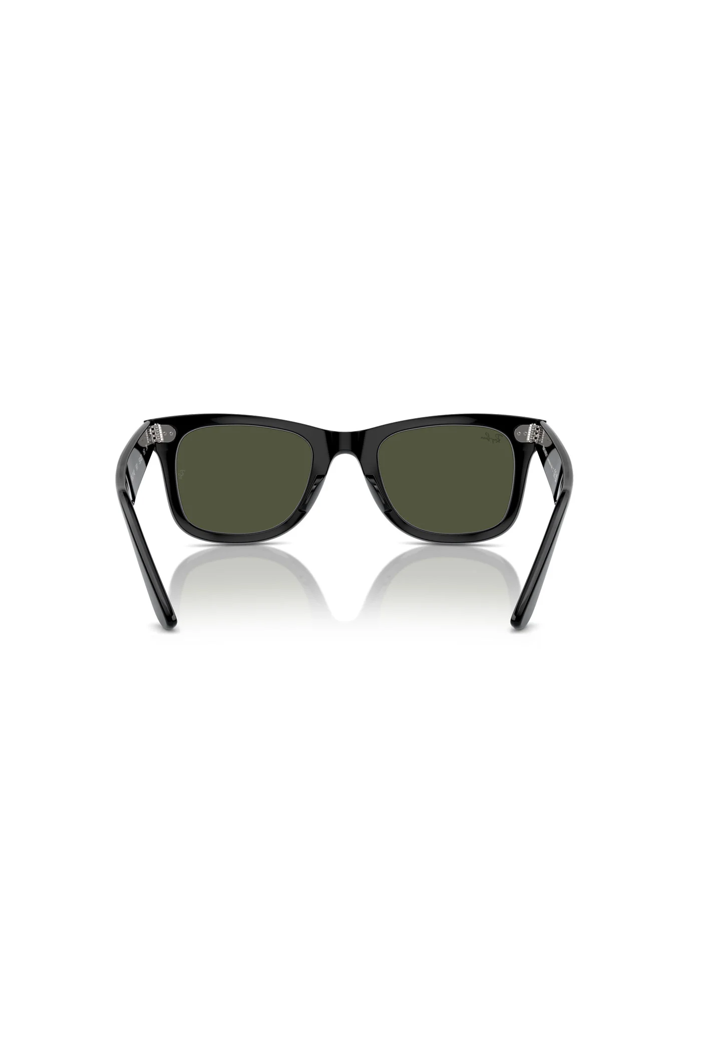 Wayfarer Green Lens Sunglasses - Black - Image 5