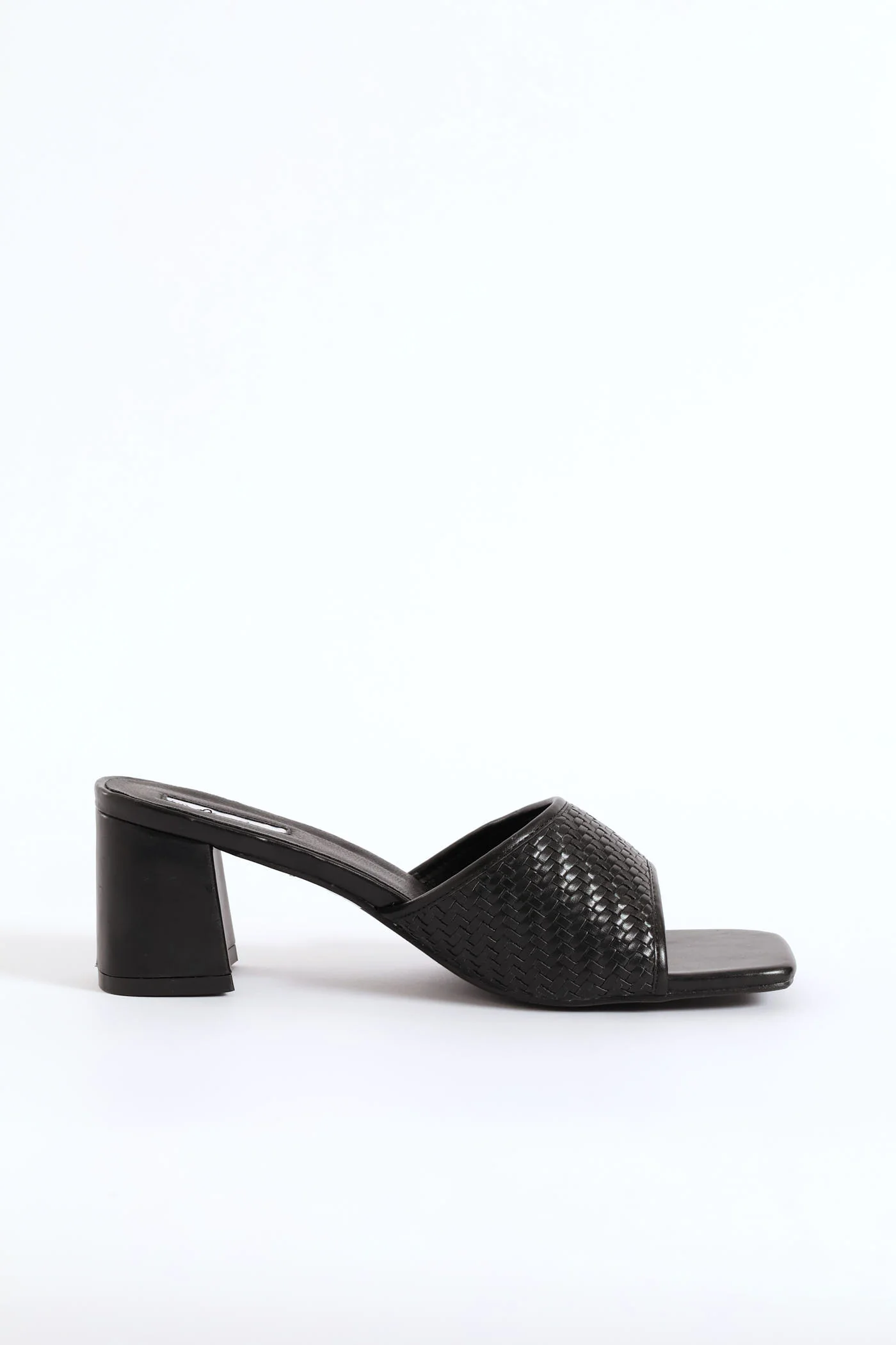 Weave Band Mule Heel - Black - Image 2