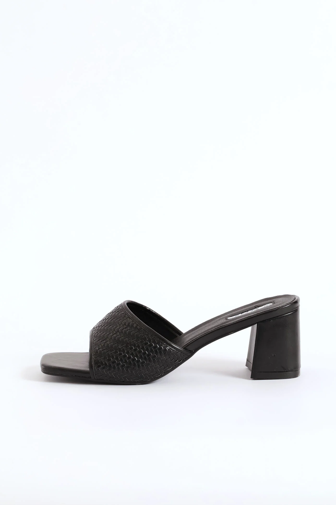 Weave Band Mule Heel - Black - Image 3