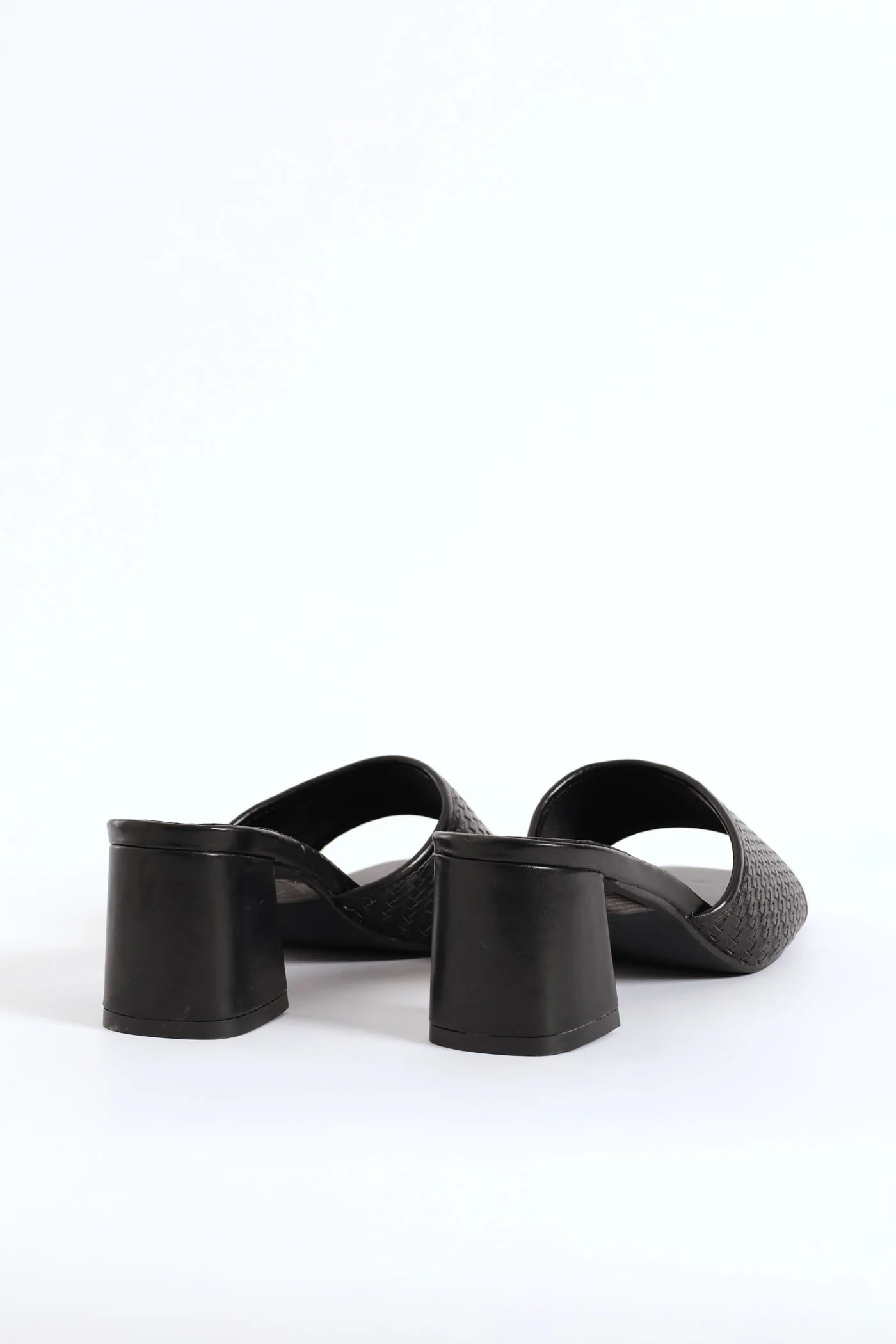 Weave Band Mule Heel - Black - Image 4