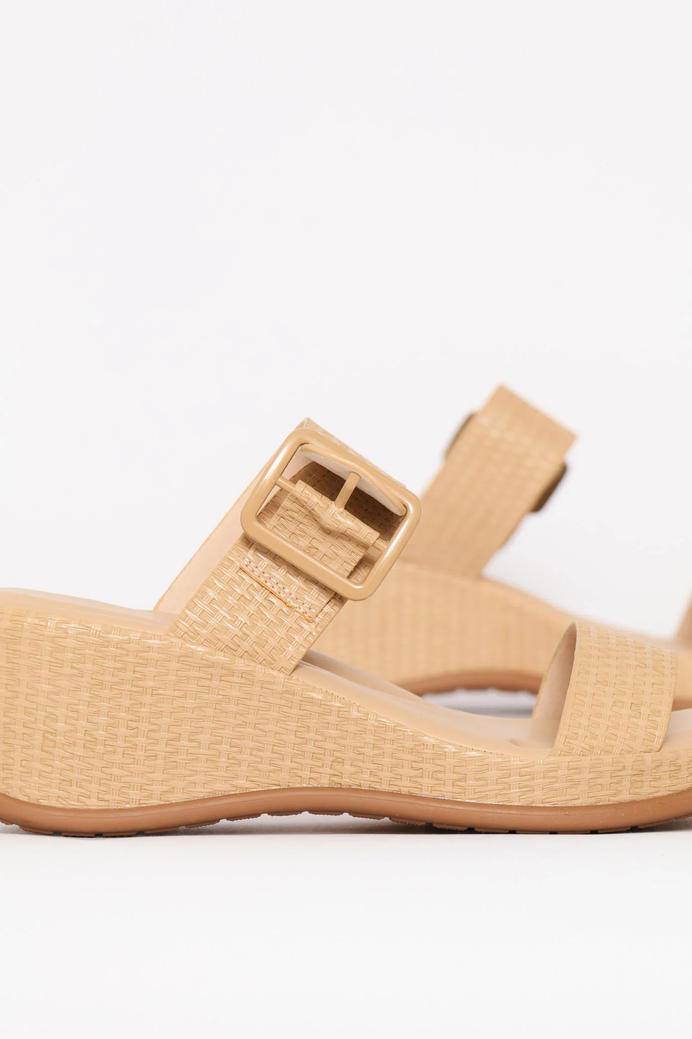 Weaved Heeled Sandal - Dark Beige - Image 2