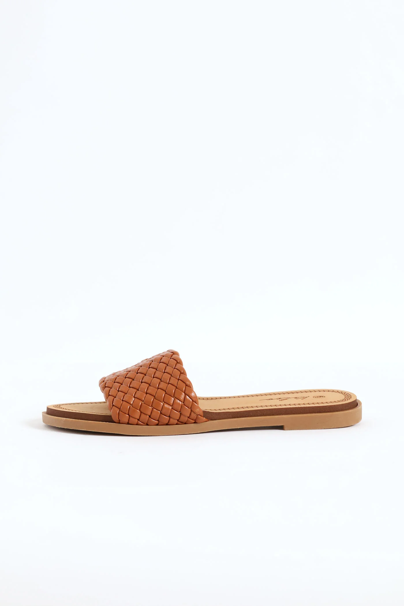 Weaved Upper On Comfort Outsole Sandal - Tan - Image 4