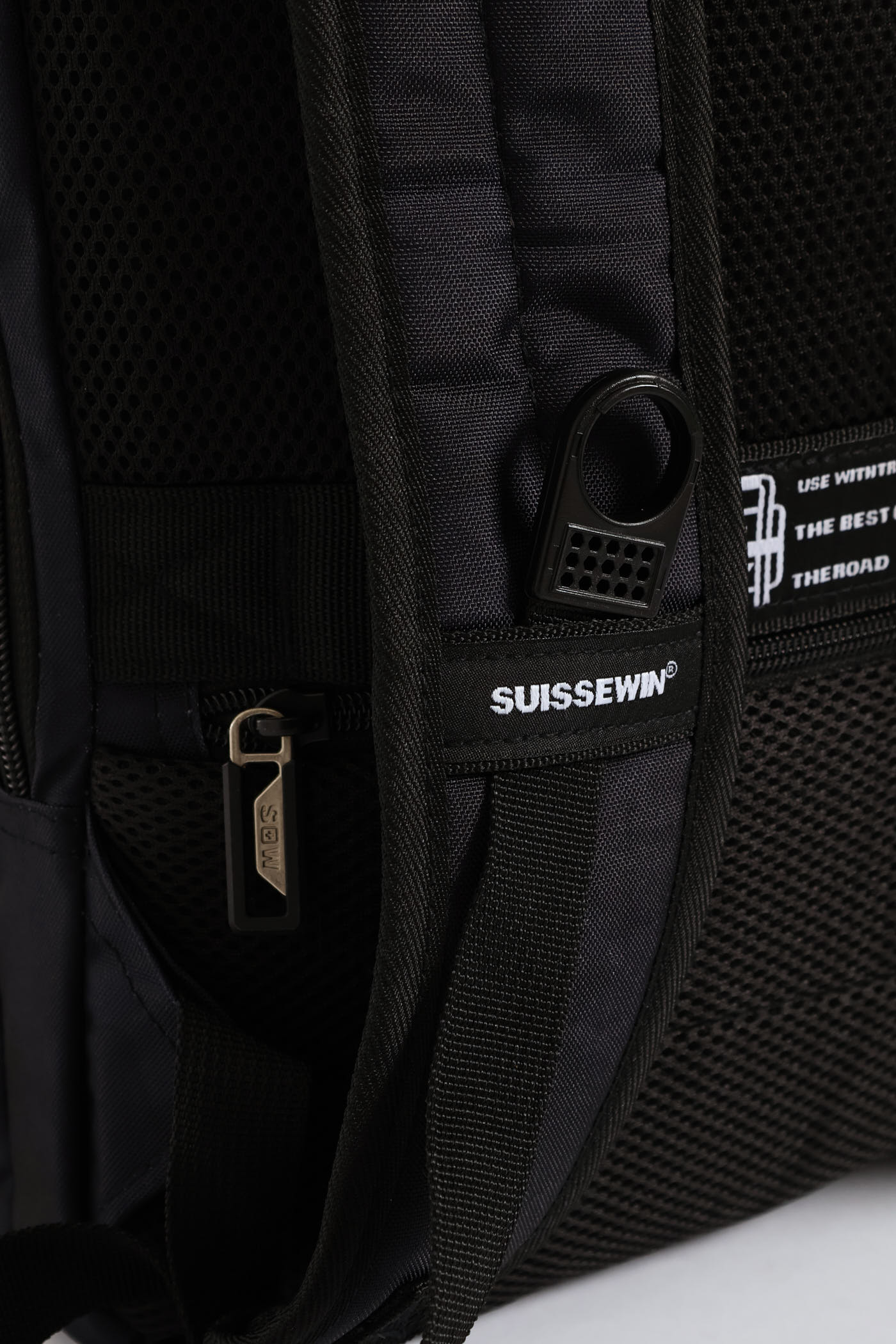 Webbed Backpack - Black - Image 2