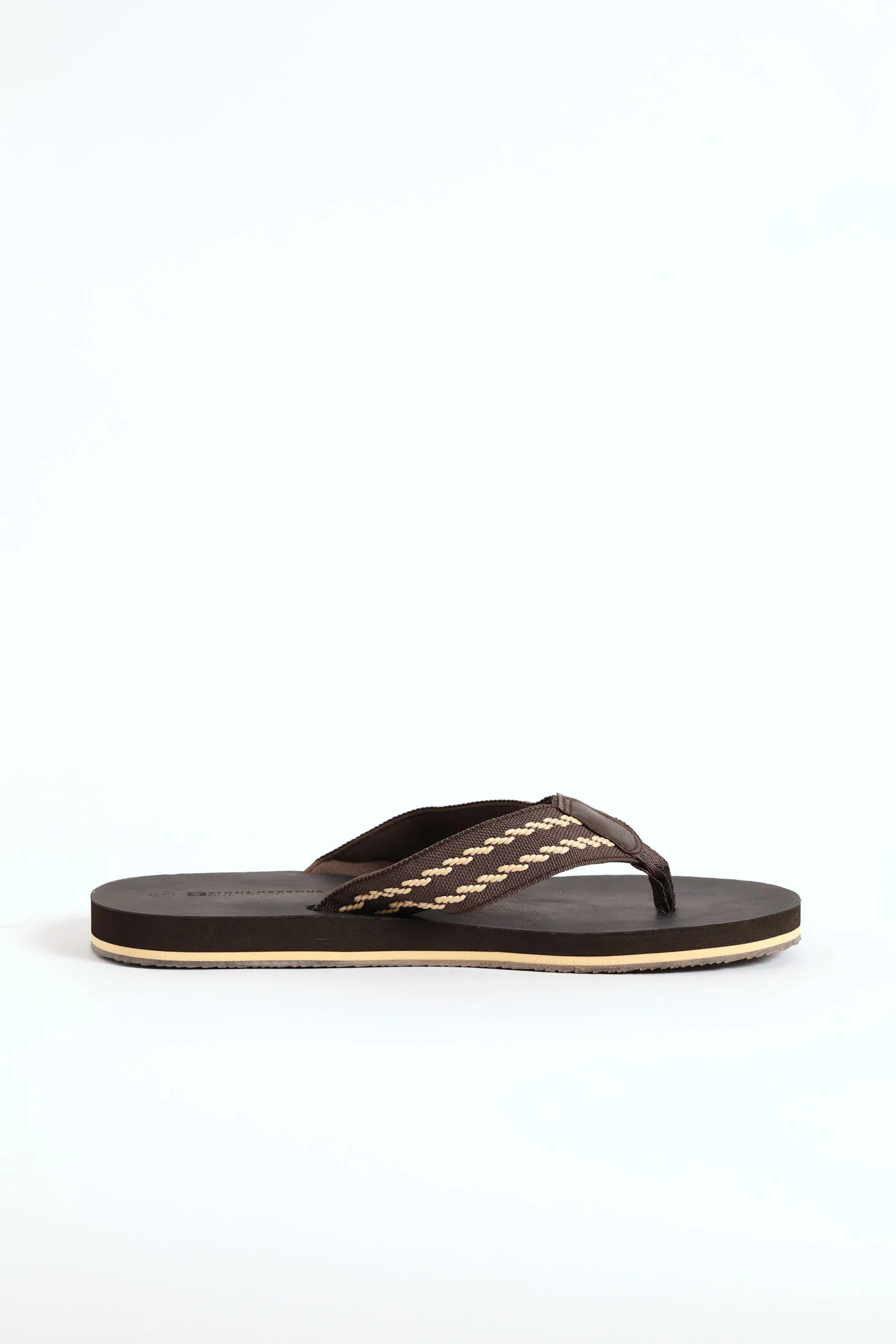 Webbed Upper Wide Vamp Sandal - Chocolate - Image 3