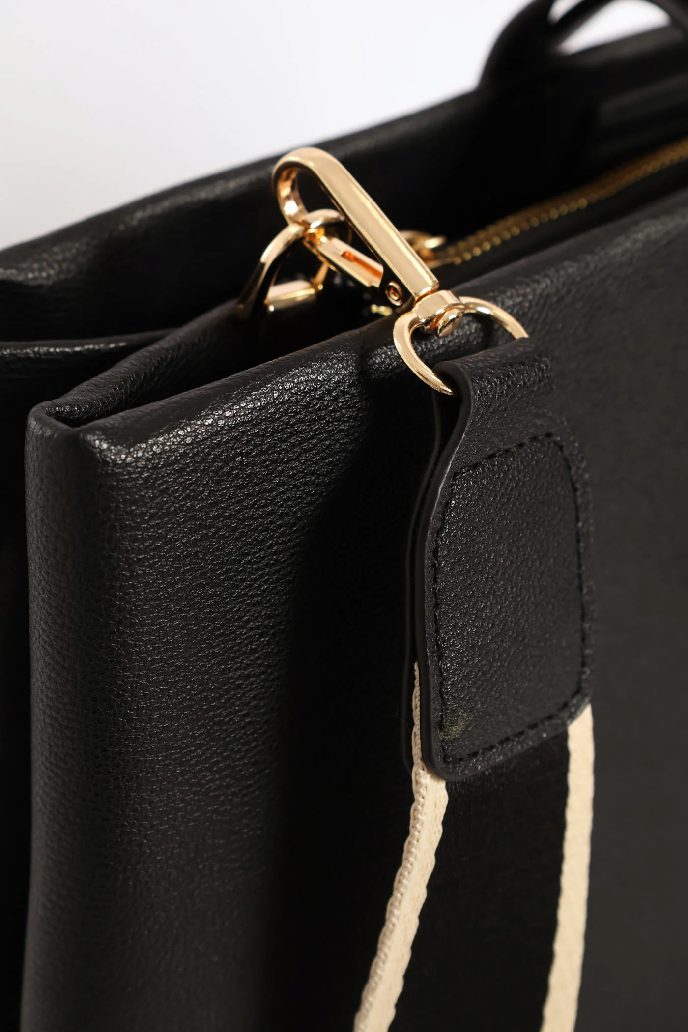 Webbing Strap 15'Laptop Bag - Black - Image 2