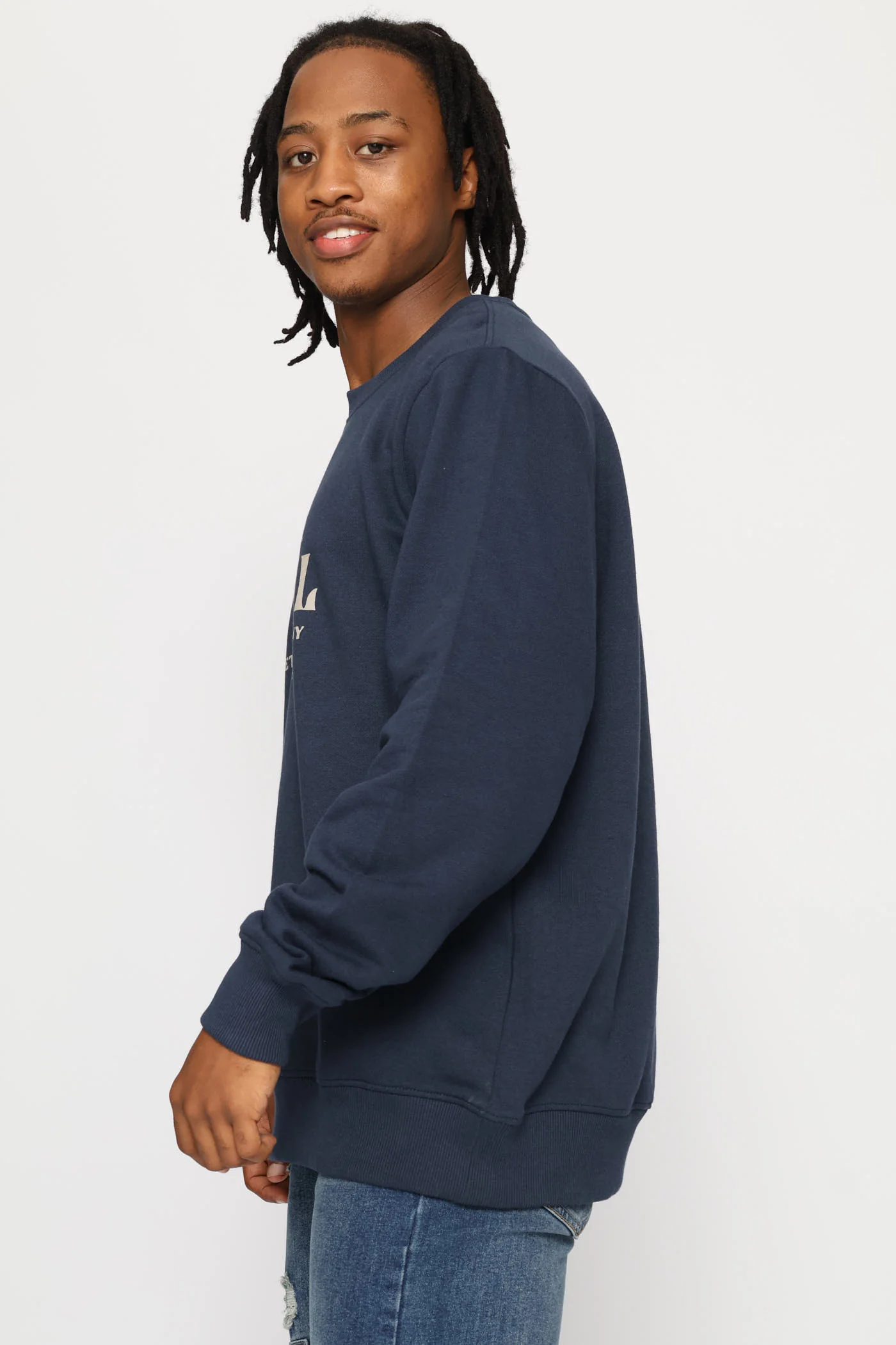 Wedges Crew Top - Navy - Image 3