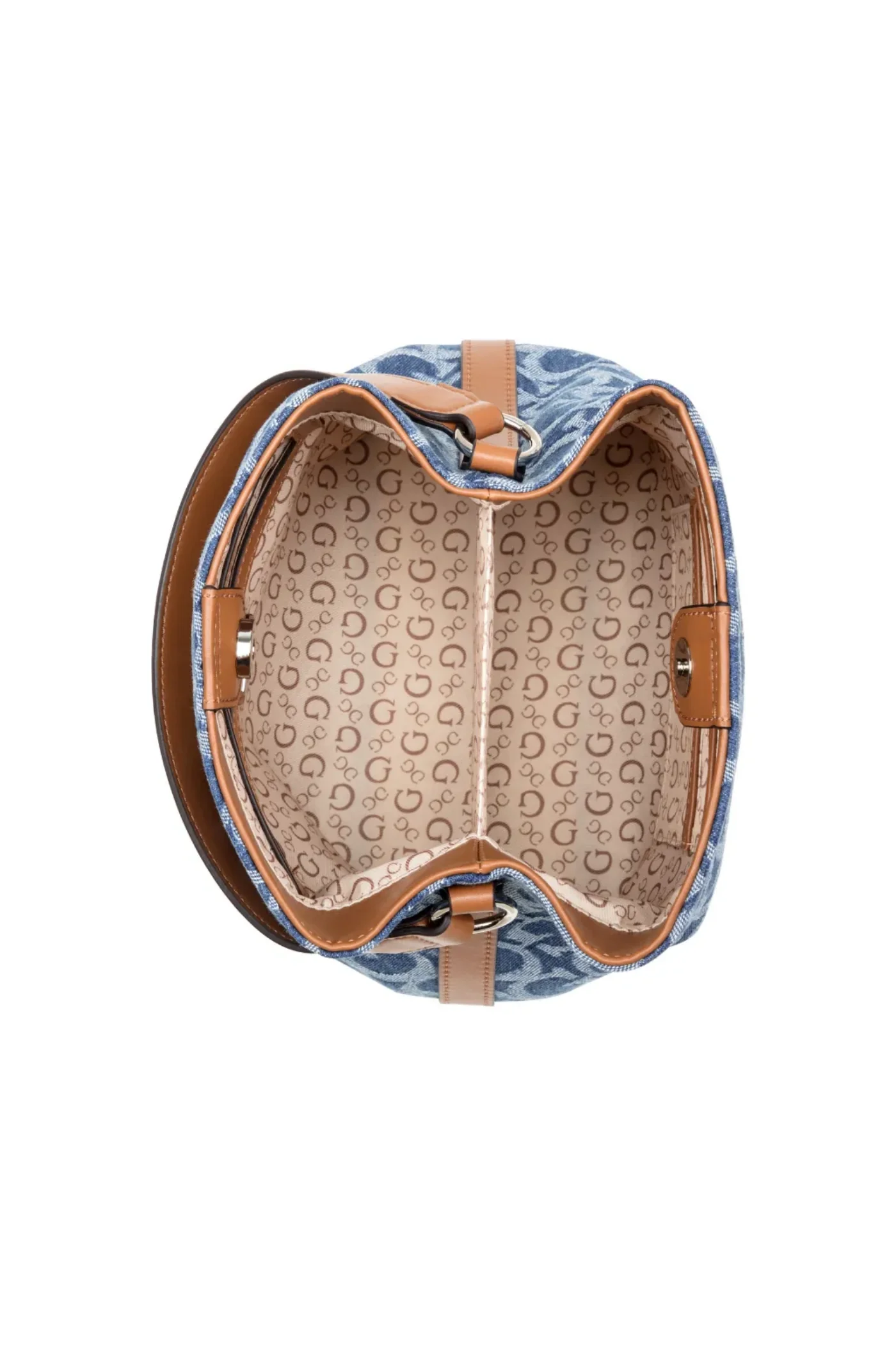 Wells Crossbody Bucket Bag - Denim - Image 4