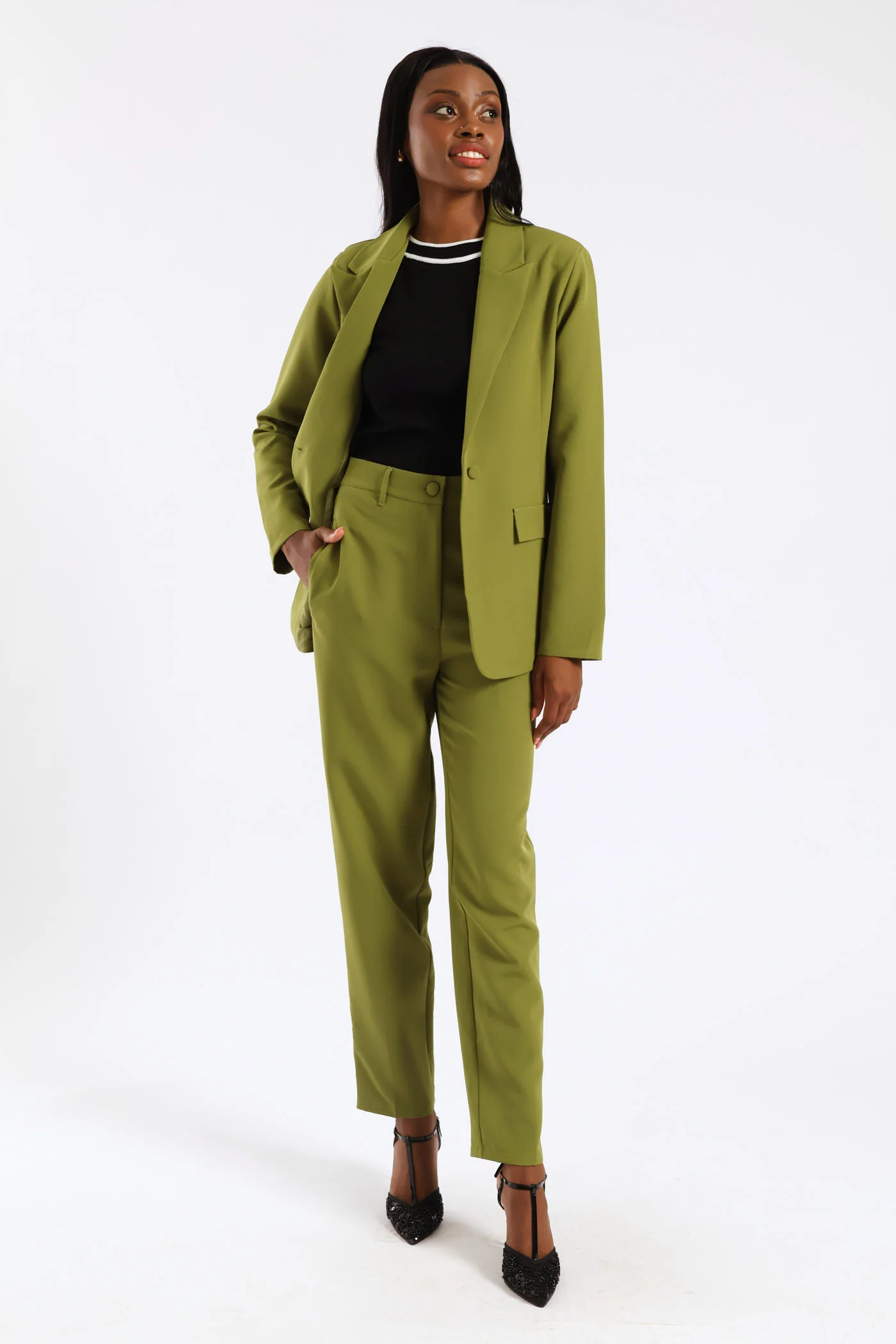 Welt Pocket Slim Leg Pant - Matcha - Image 2
