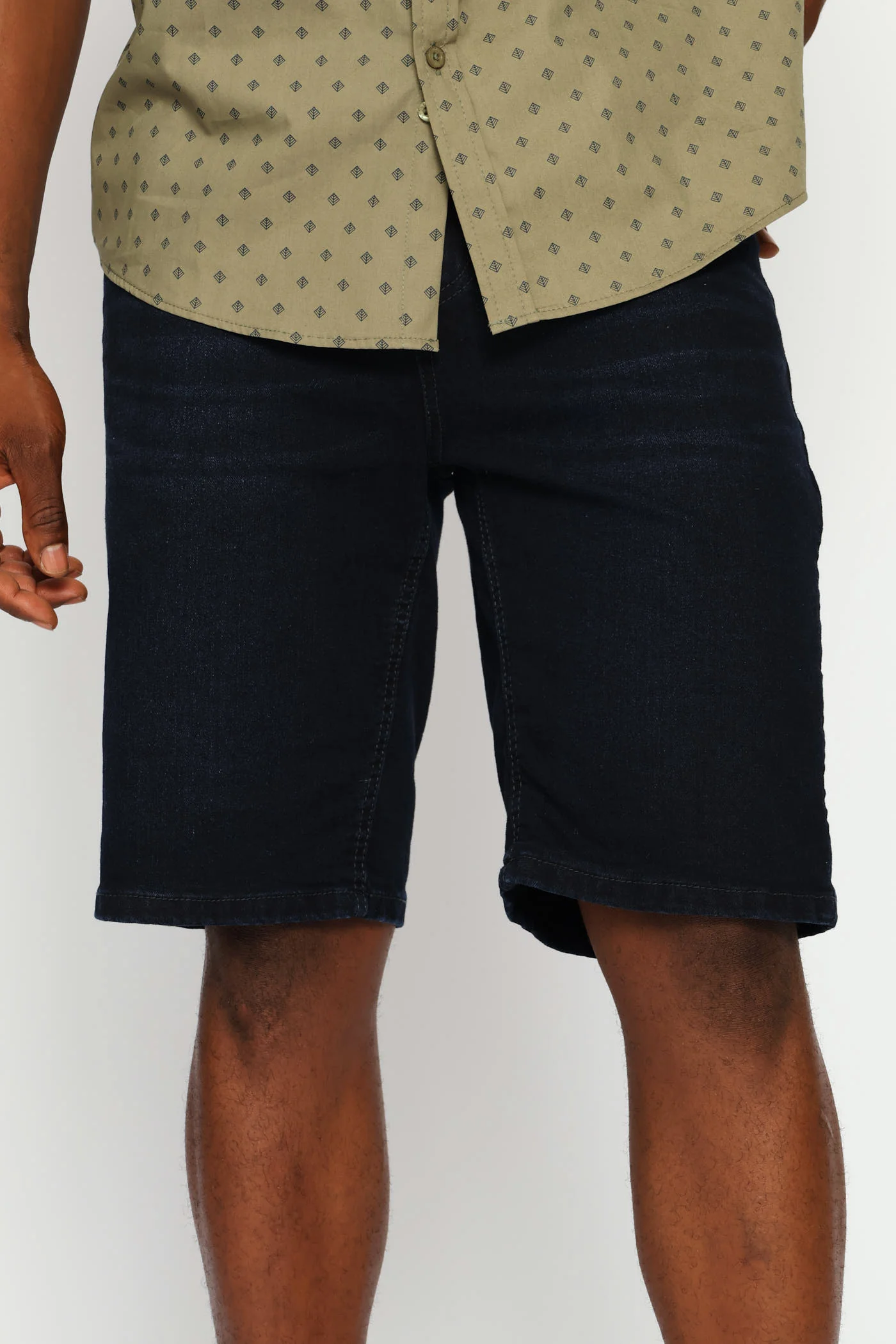 Whisker Denim Short - Blue/Black - Image 4