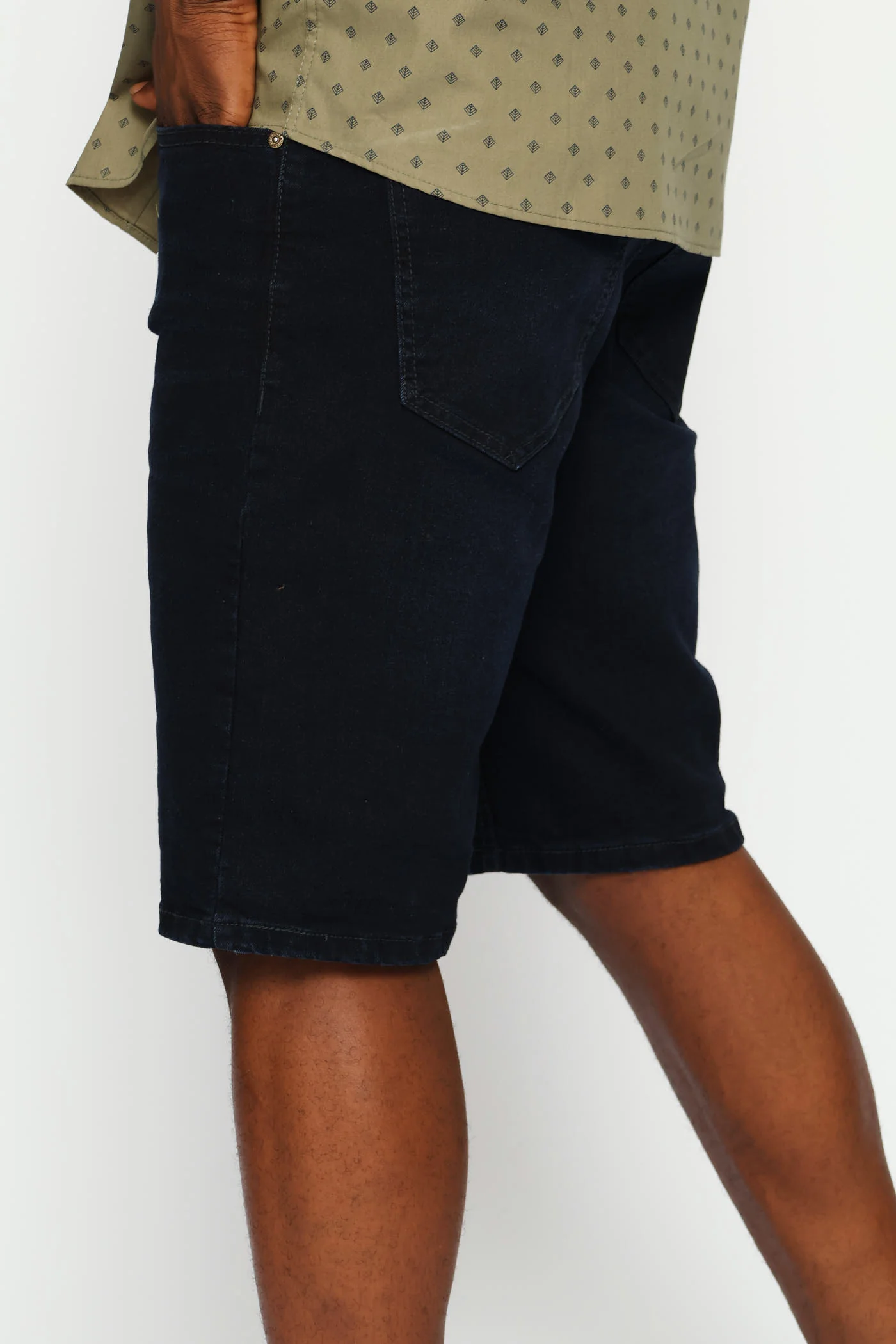 Whisker Denim Short - Blue/Black - Image 5