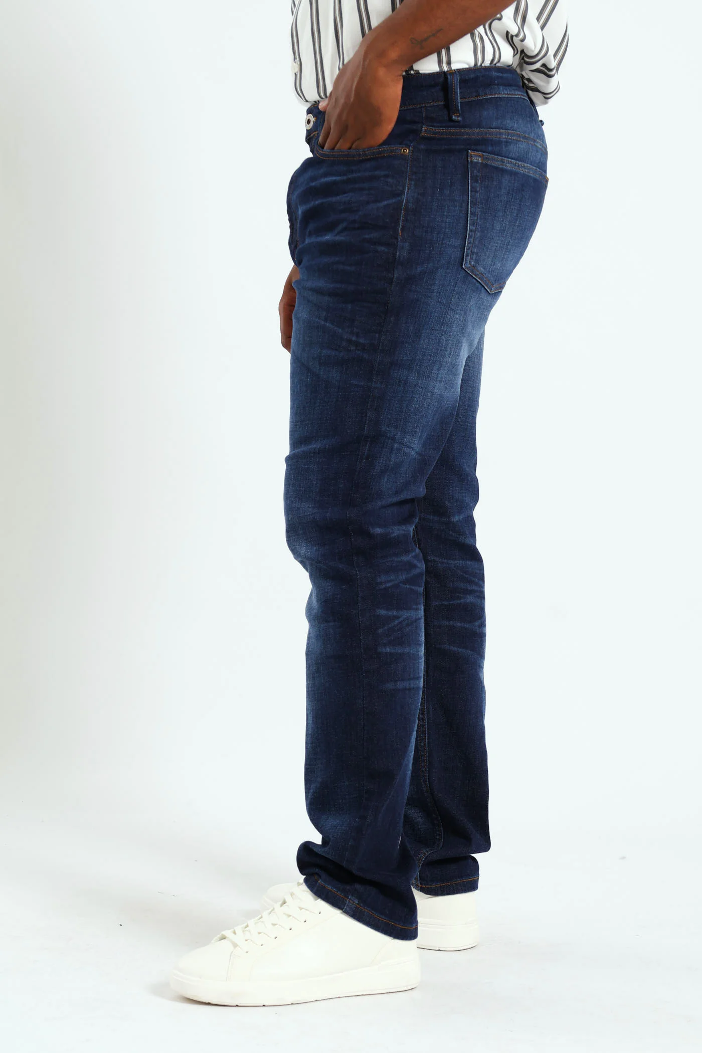 Whisker Ringspun Straight Denim - Dark Wash - Image 2