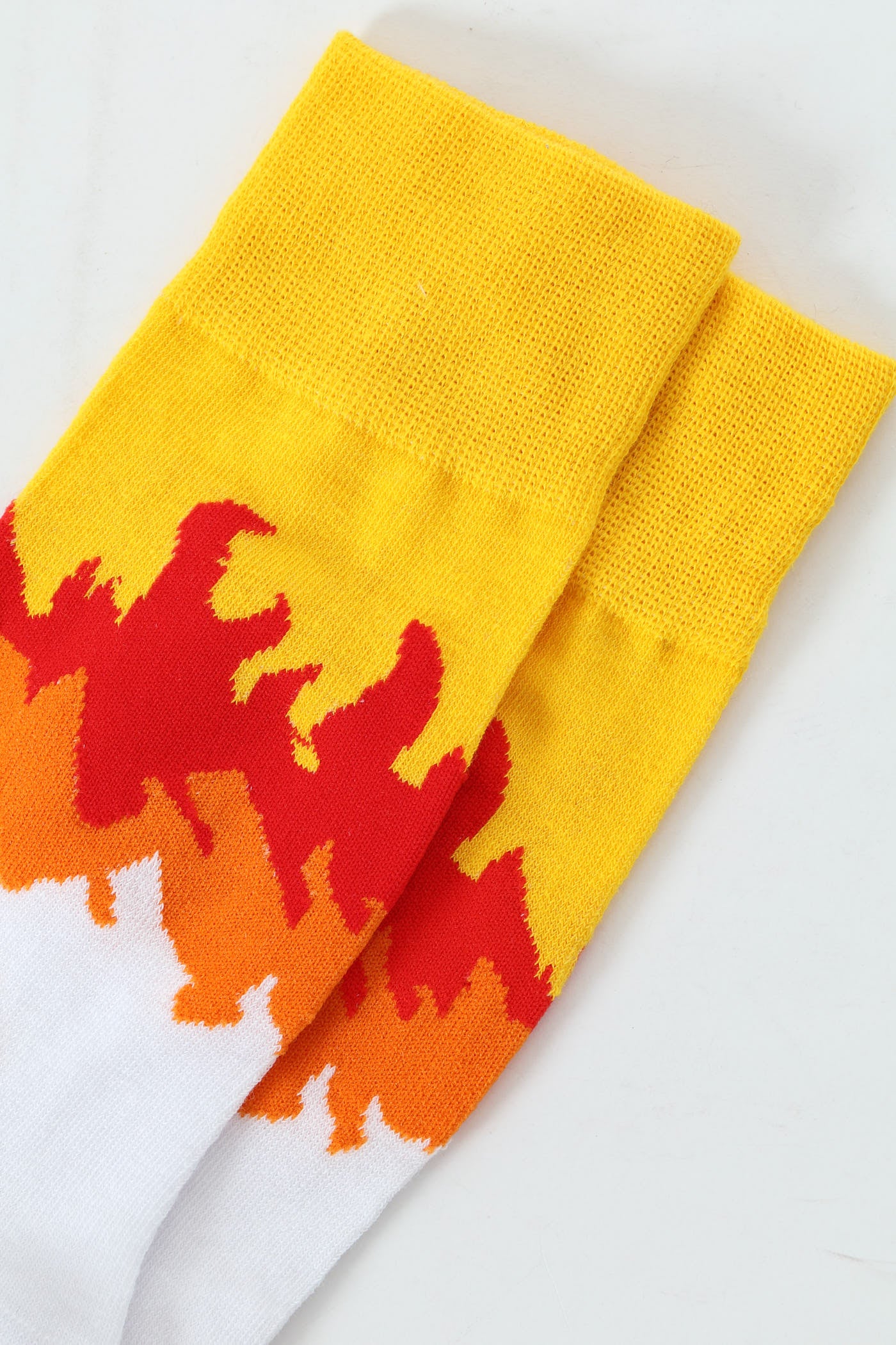 White Flames Single Anklet Socks - White - Image 2