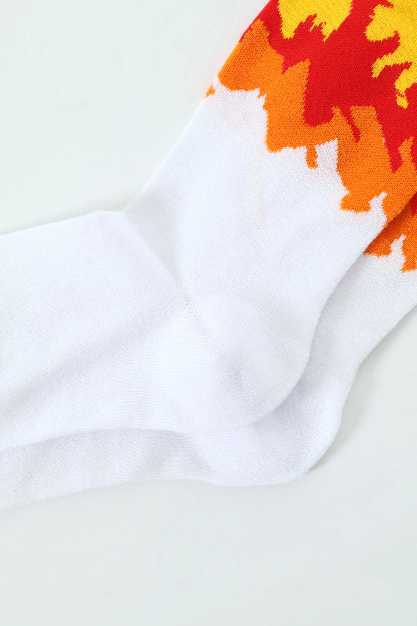 White Flames Single Anklet Socks - White - Image 3