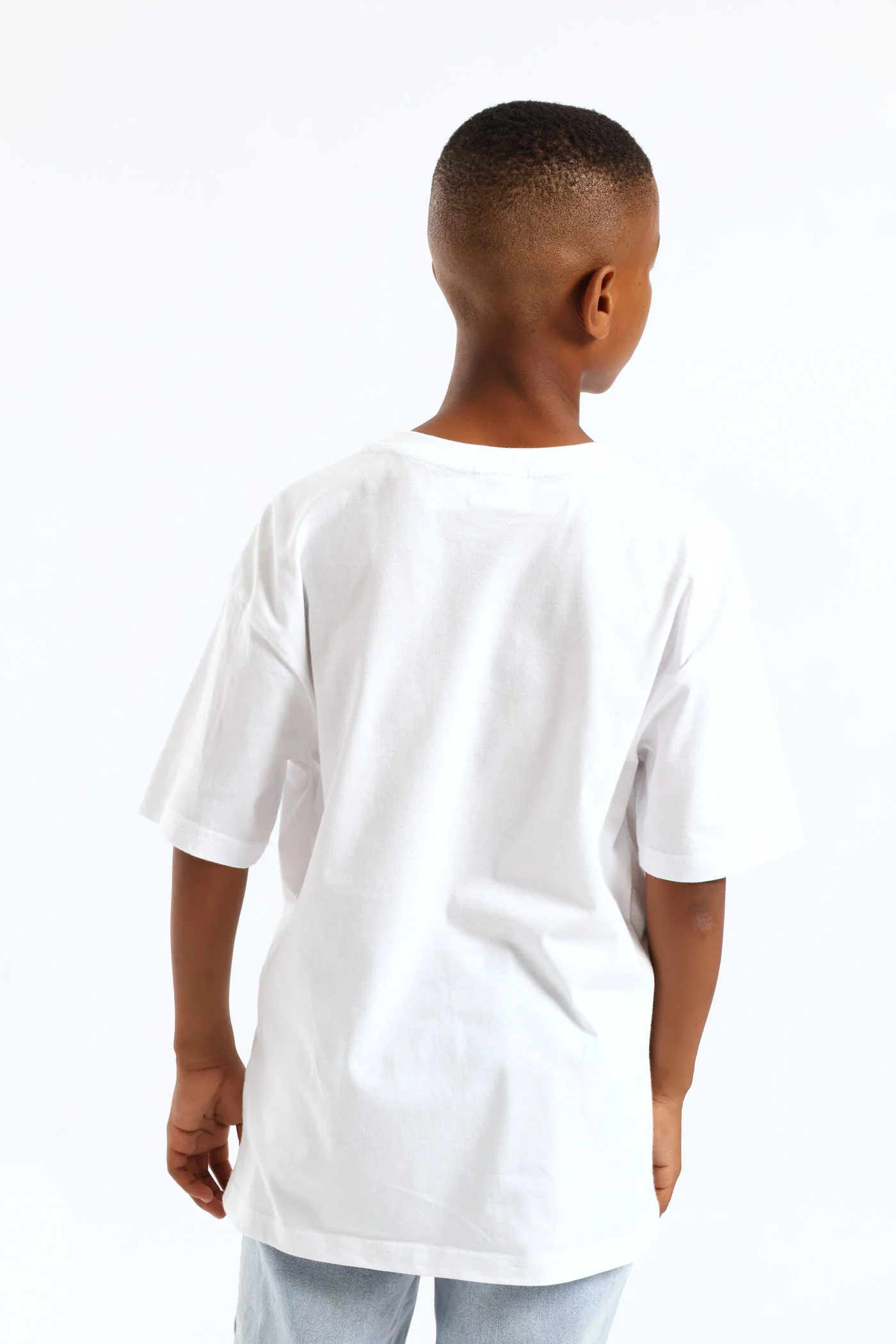 White Oversized Tyla Print T-Shirt - White - Image 3