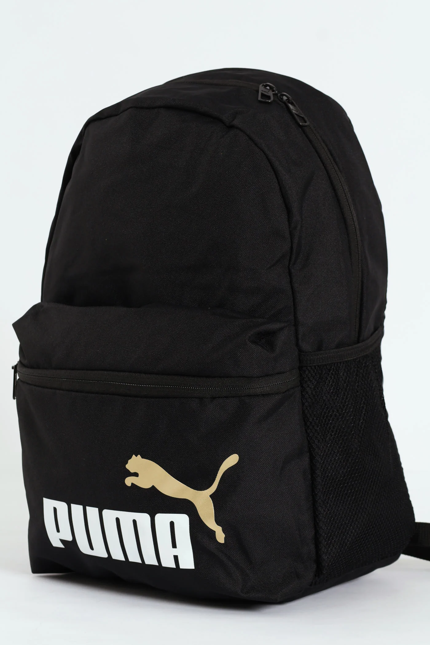 White Print & Gold Cat Bag - Black - Image 3